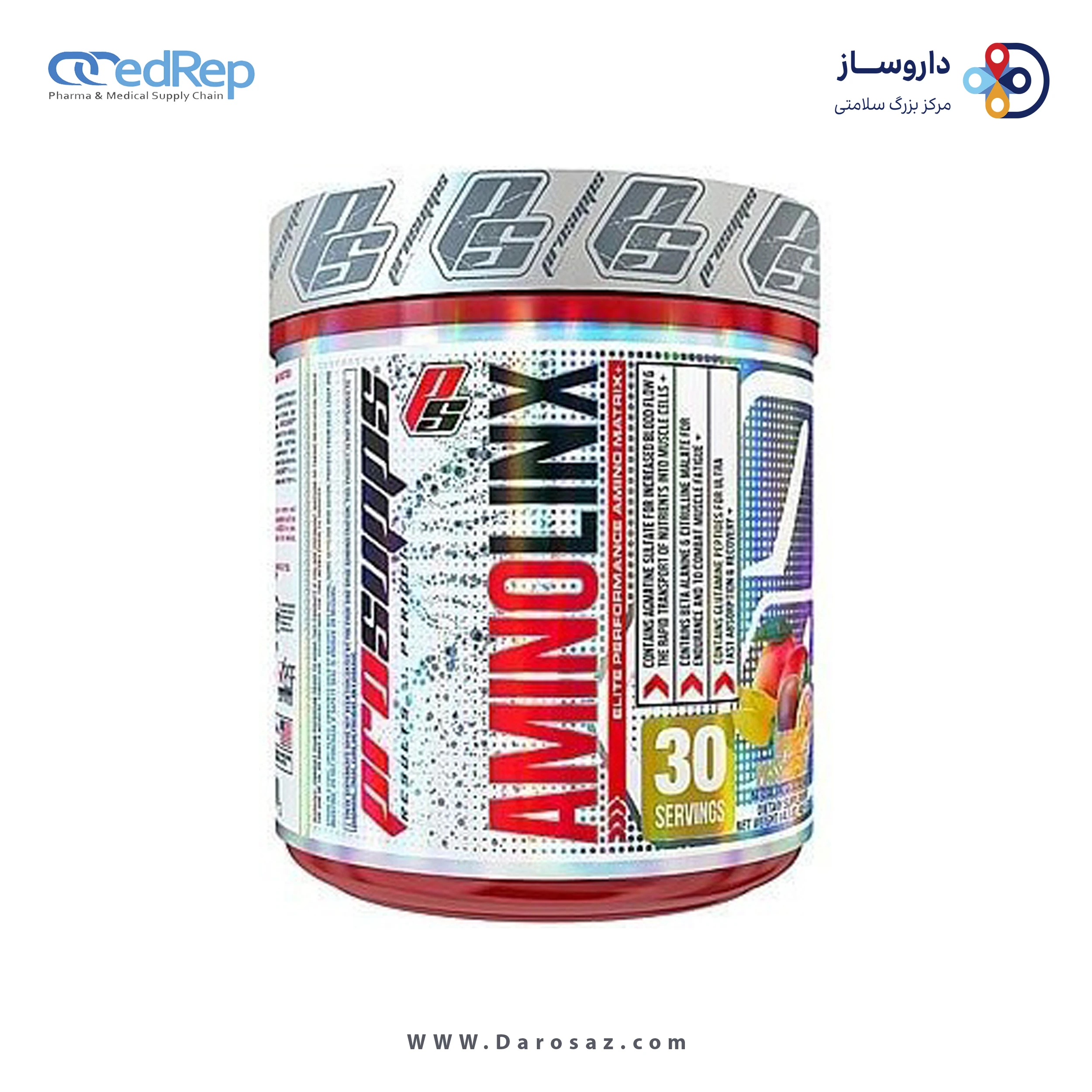 آمینو لینکس 405 گرم طعم انبه و میوه گل ساعتی پودر