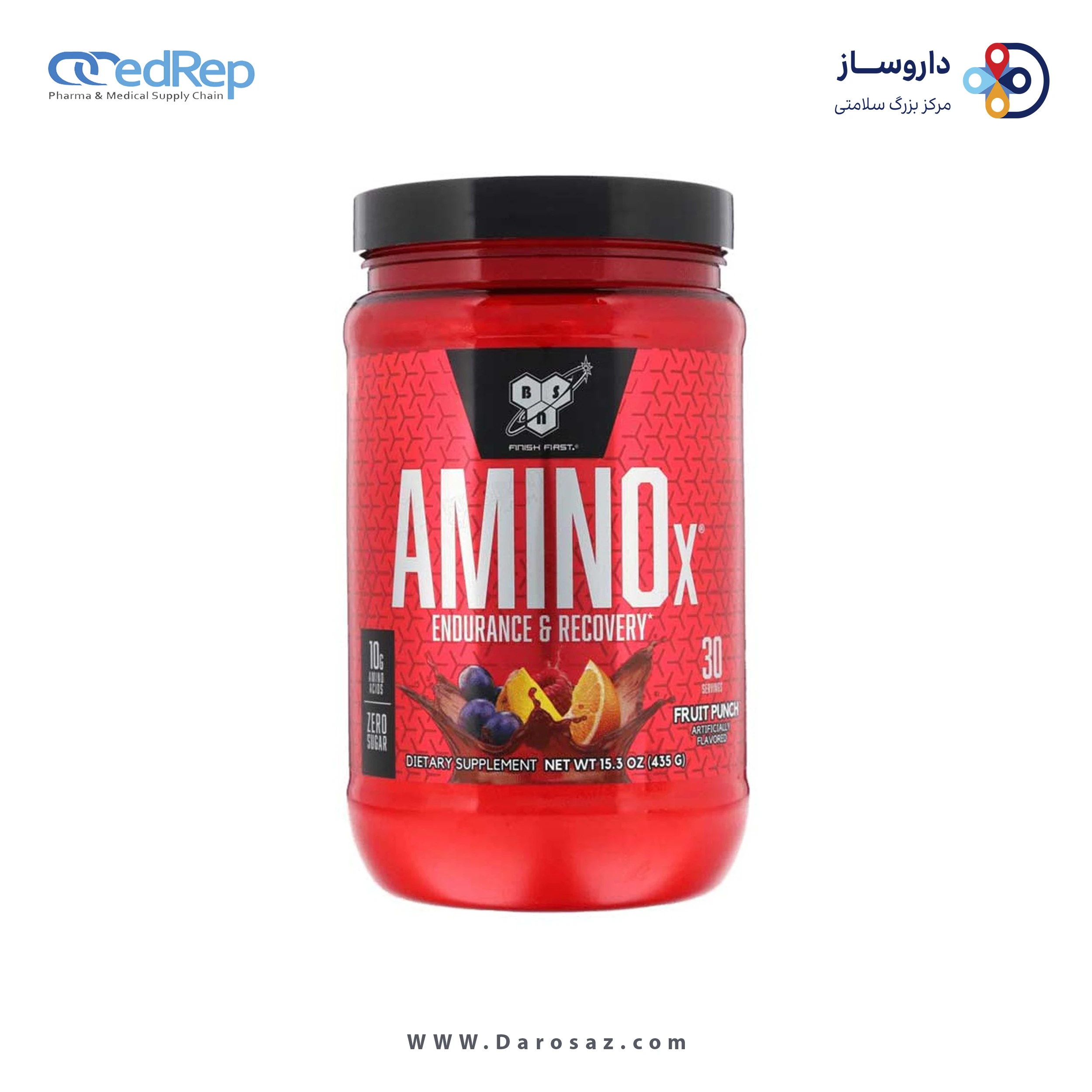 آمینو ایکس 435 گرم طعم مخلوط میوه پودر