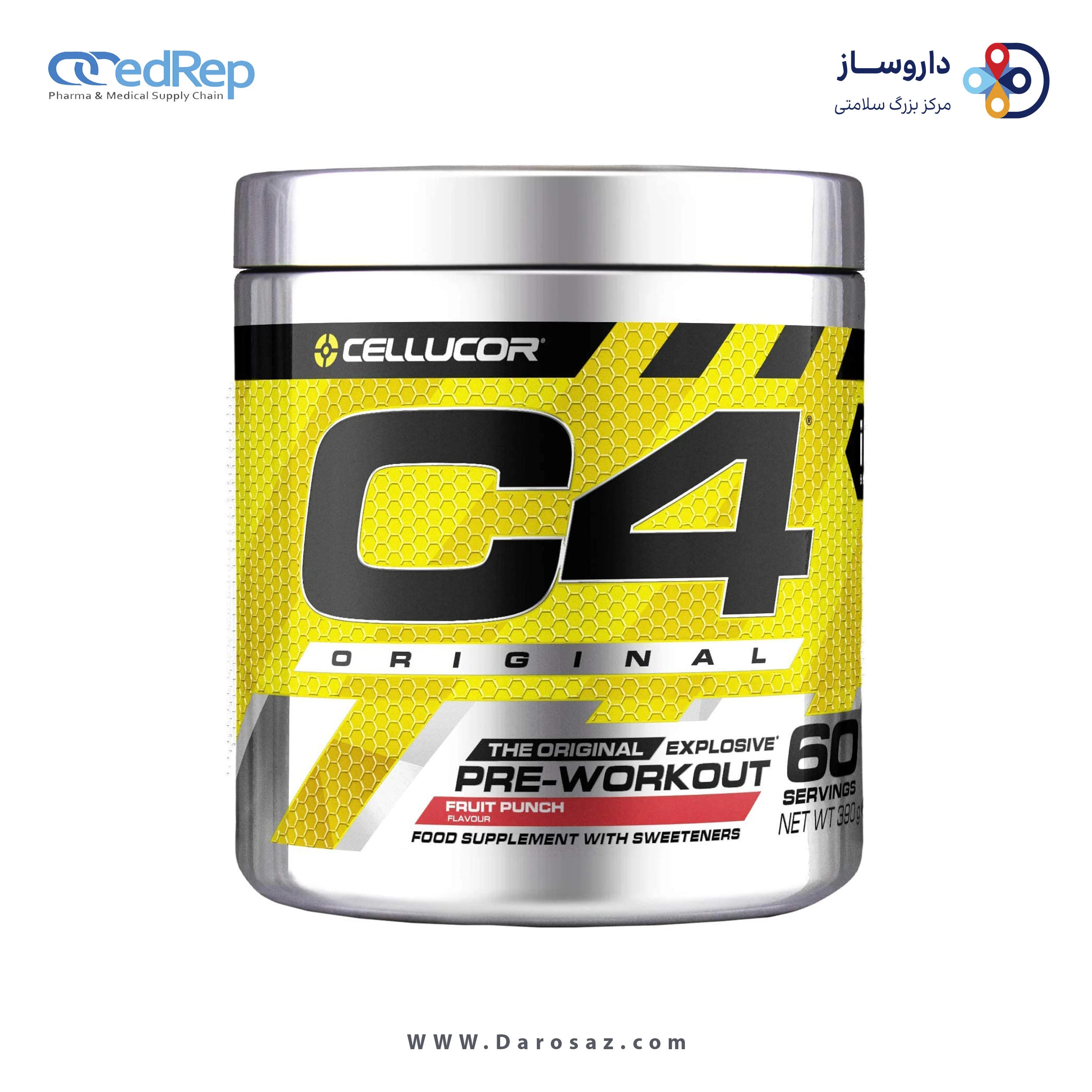 سی فور 390 گرم طعم مخلوط میوه پودر