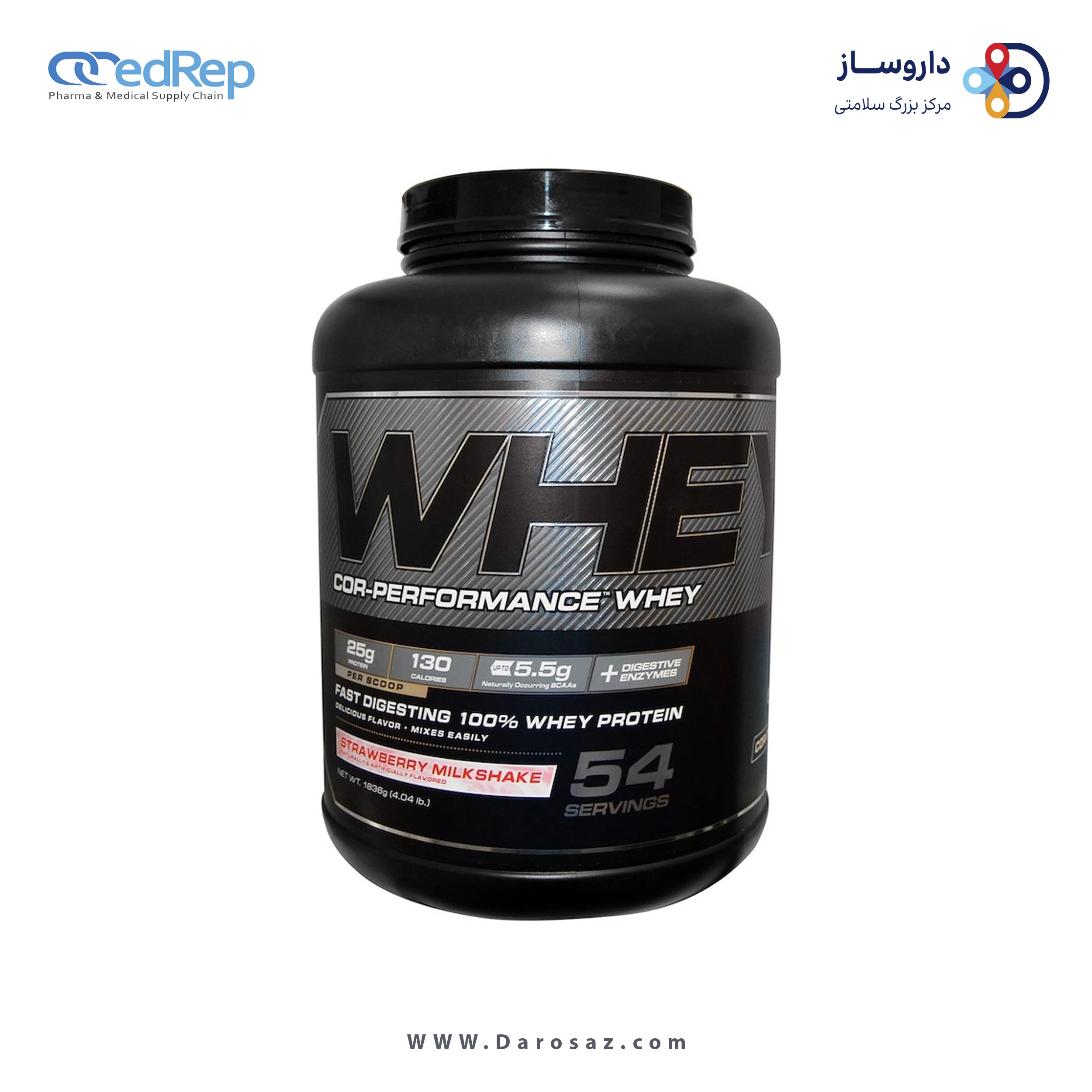 وی کور پرفورمنس 1.8 کیلوگرم طعم میلک شیک توت فرنگی پودر
