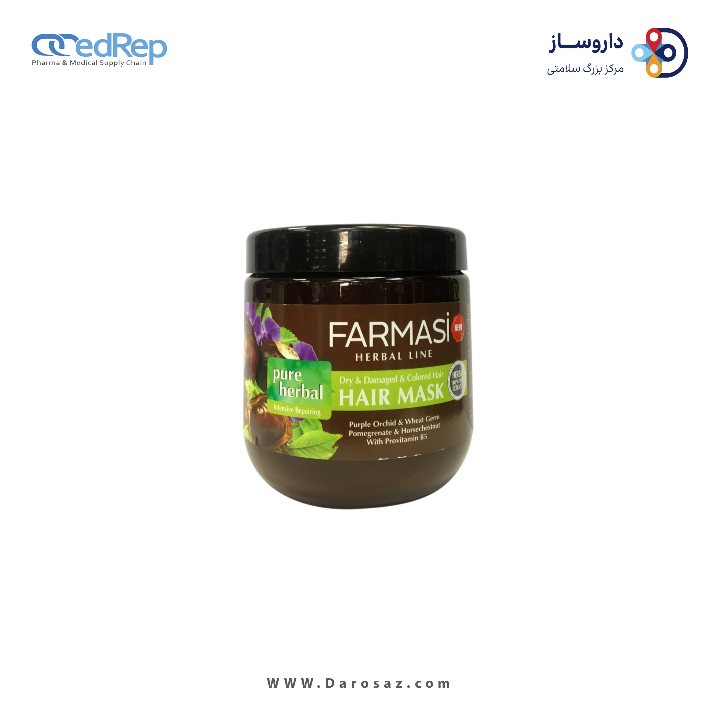 ماسک مو حاوی عصاره گیاهی ترمیم کننده موی سر