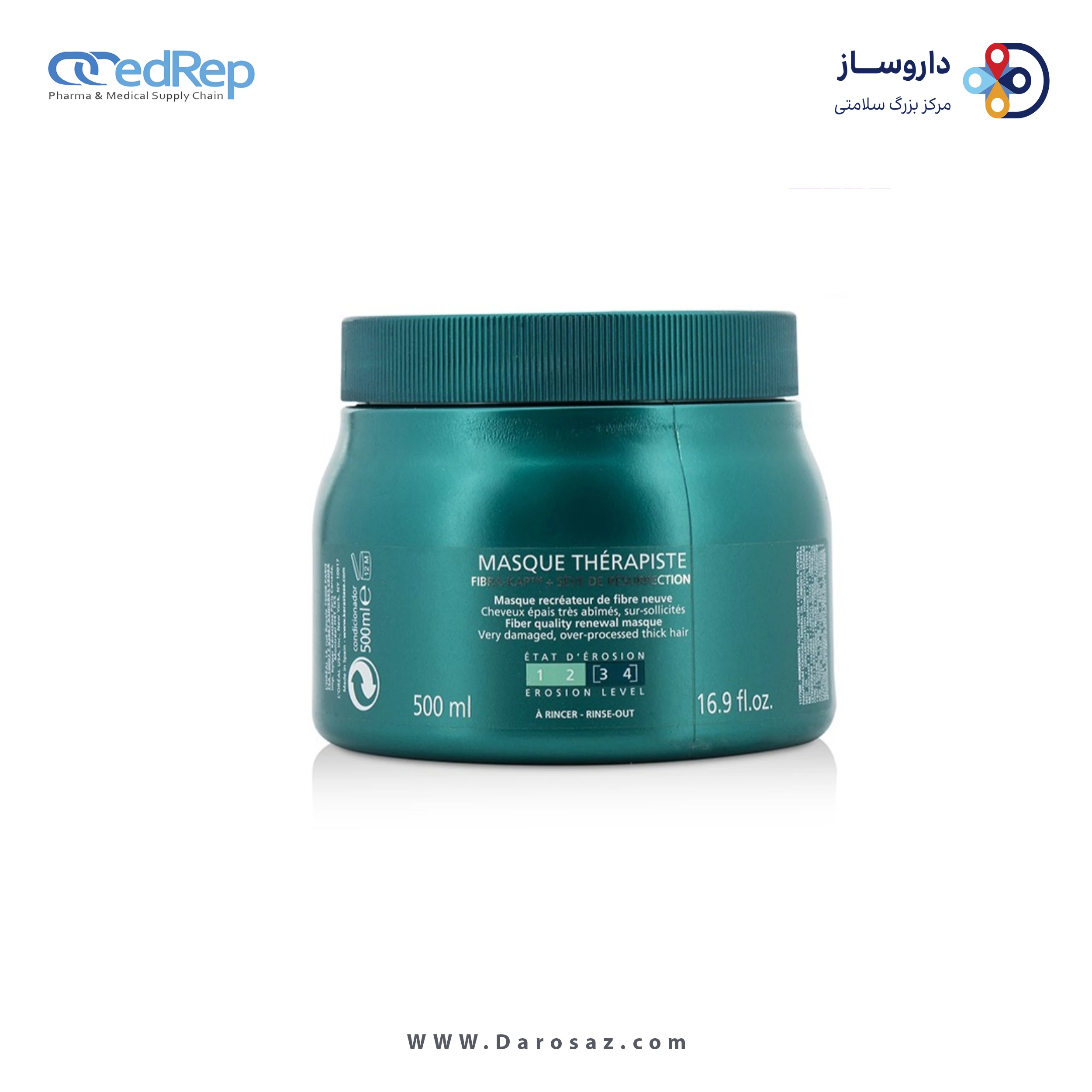ماسک بازسازی کننده فیبر مو مناسب موهای ضخیم و آسیب دیده 500ml