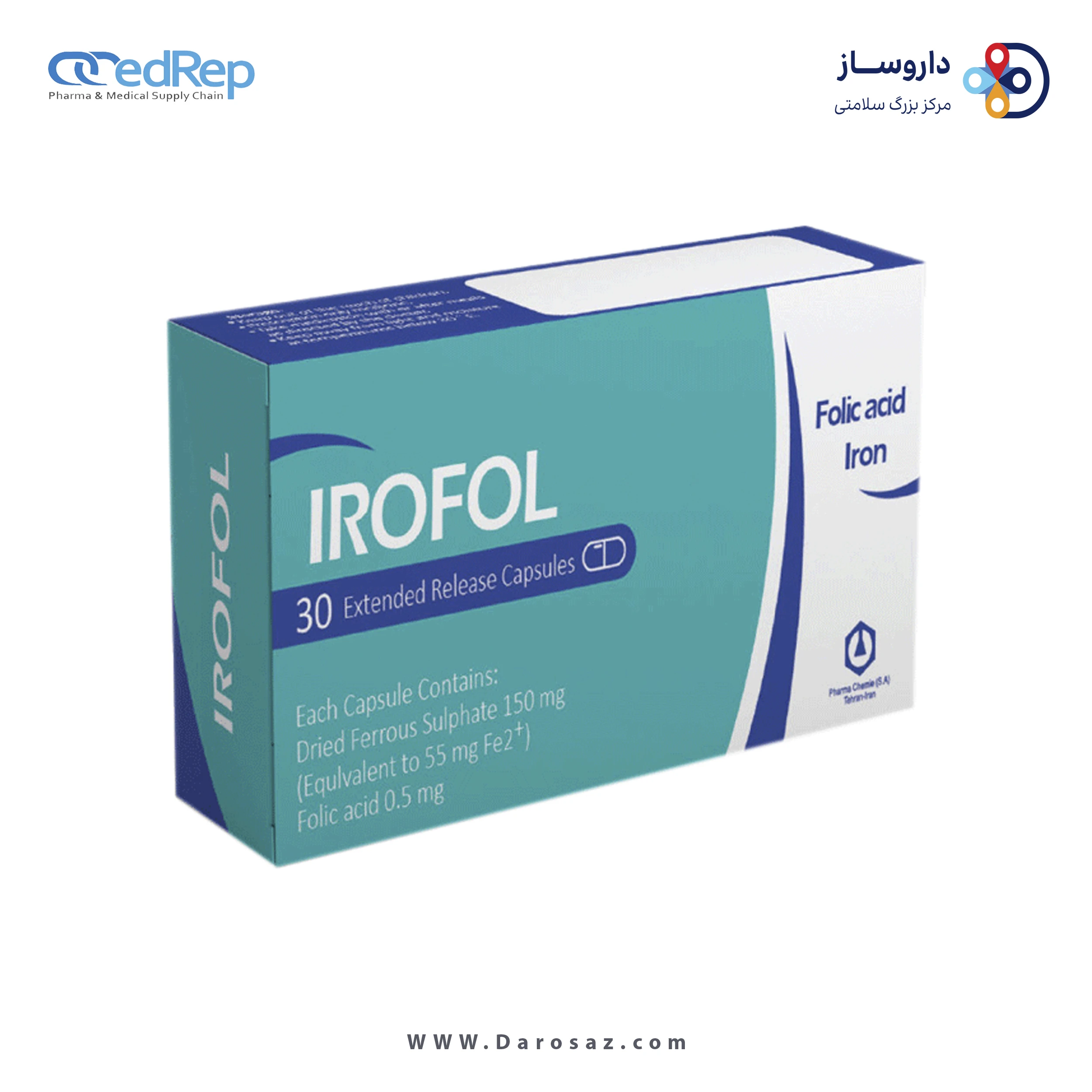 فولیک اسید آهن کپسول