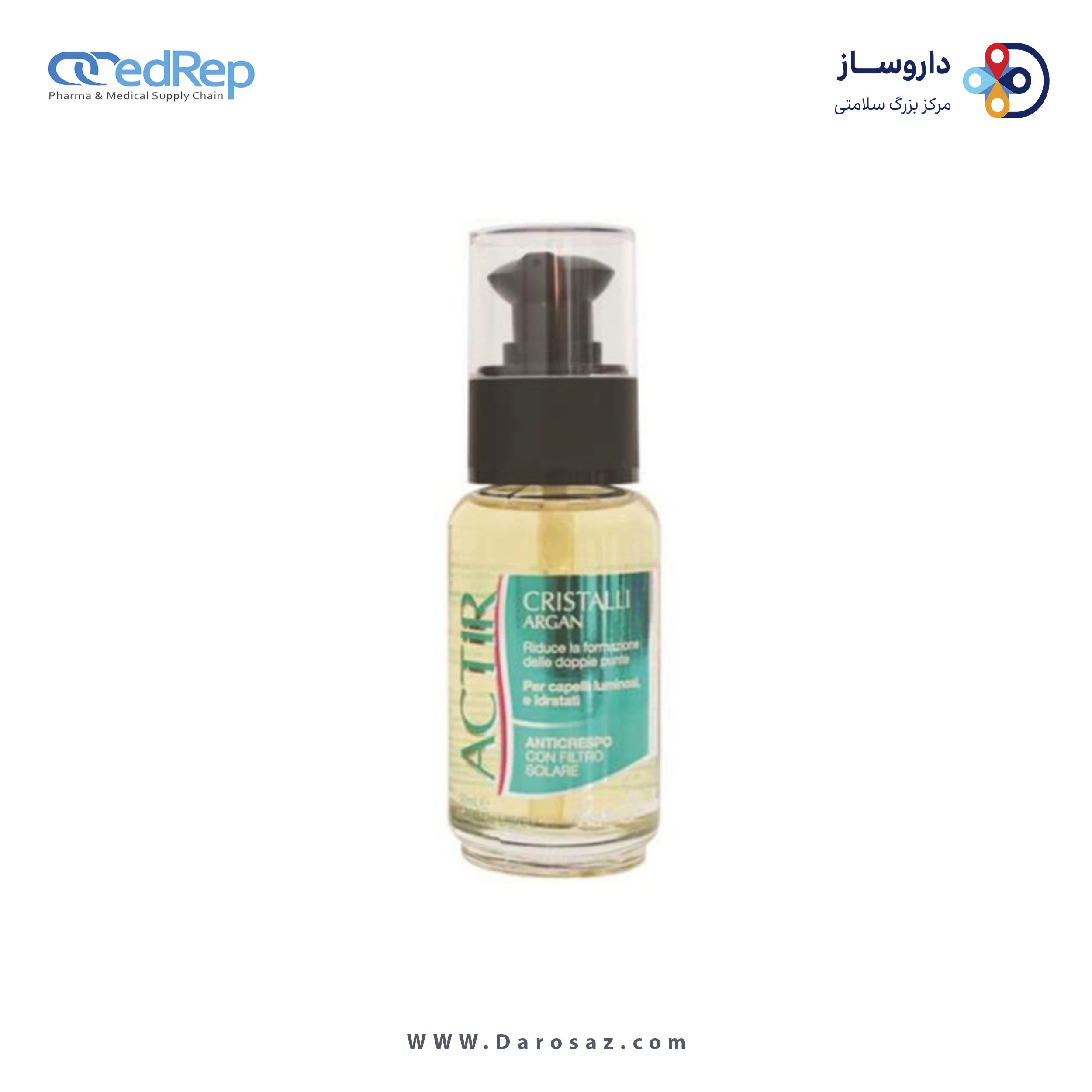 سرم کریستال اکتیر حاوی روغن آرگان بازسازی کننده مو ۵۰میلی