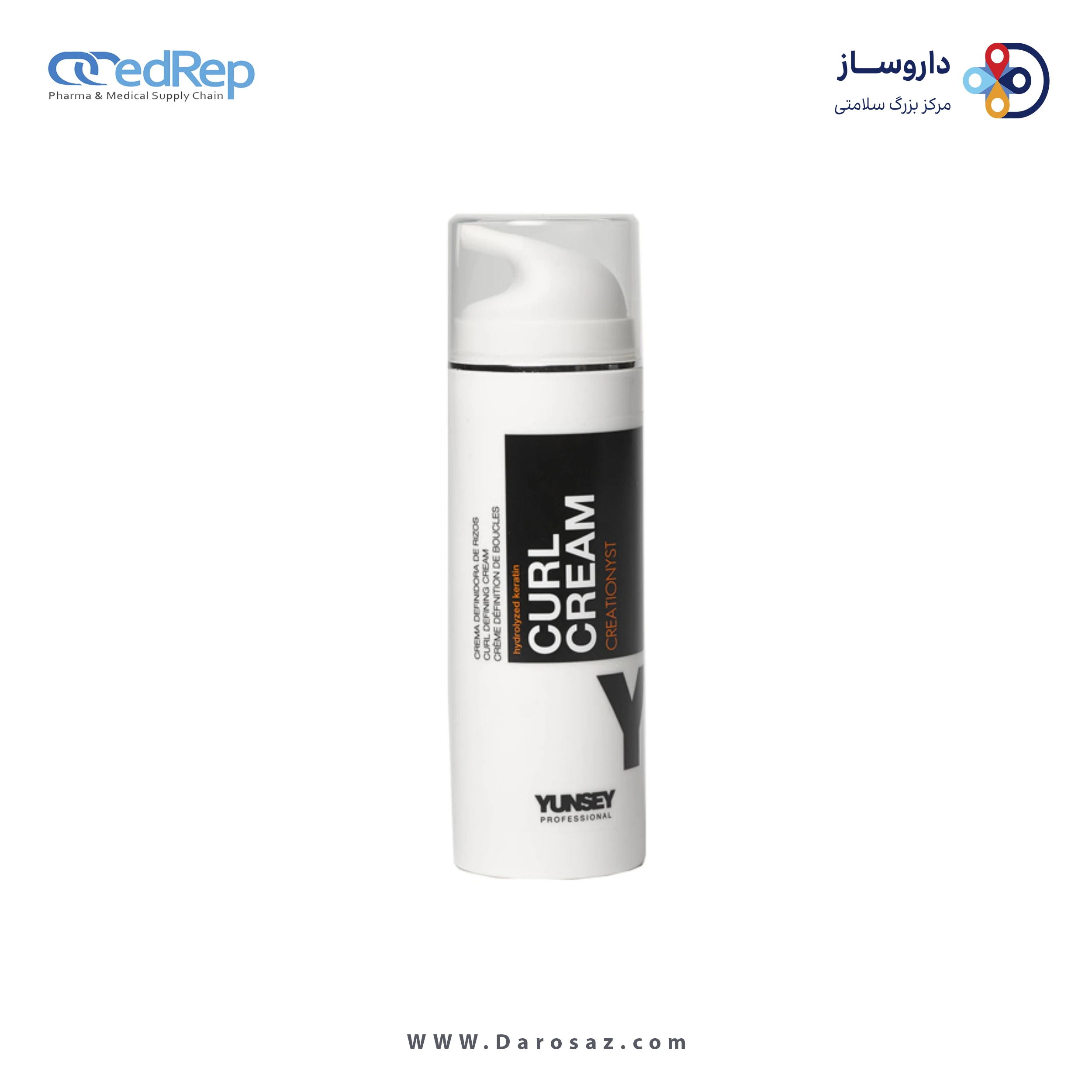 فراورده های حالت دهنده ،نرم کننده وتثبیت کننده آرایش مو (کرمها ، لوسیونها وروغنها) YUNSEY PROFESSIONAL CURL CREAM CREATIONYST (CURL DEFINING CREAM)