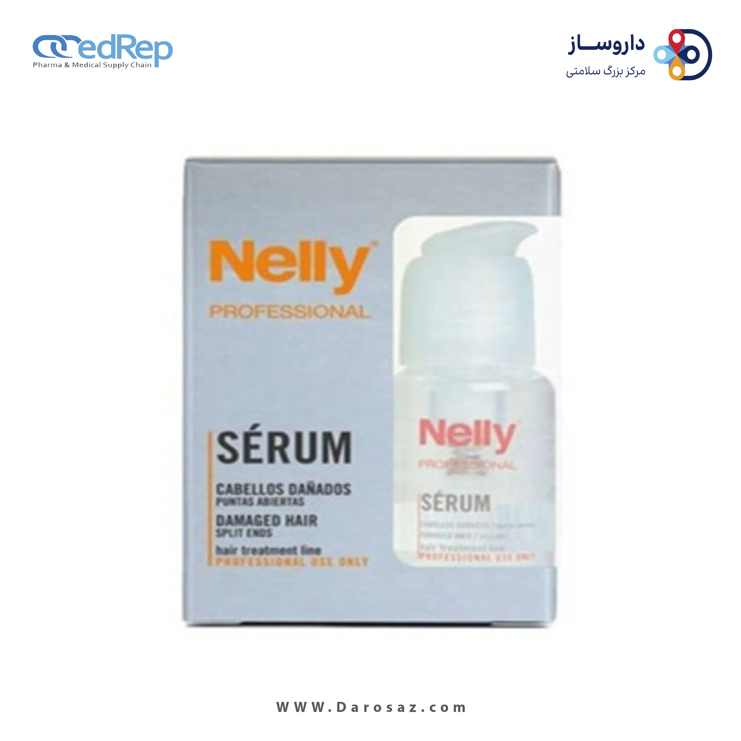 فراورده های حالت دهنده ،نرم کننده وتثبیت کننده آرایش مو (کرمها ، لوسیونها وروغنها) NELLY Serum Damaged Hair