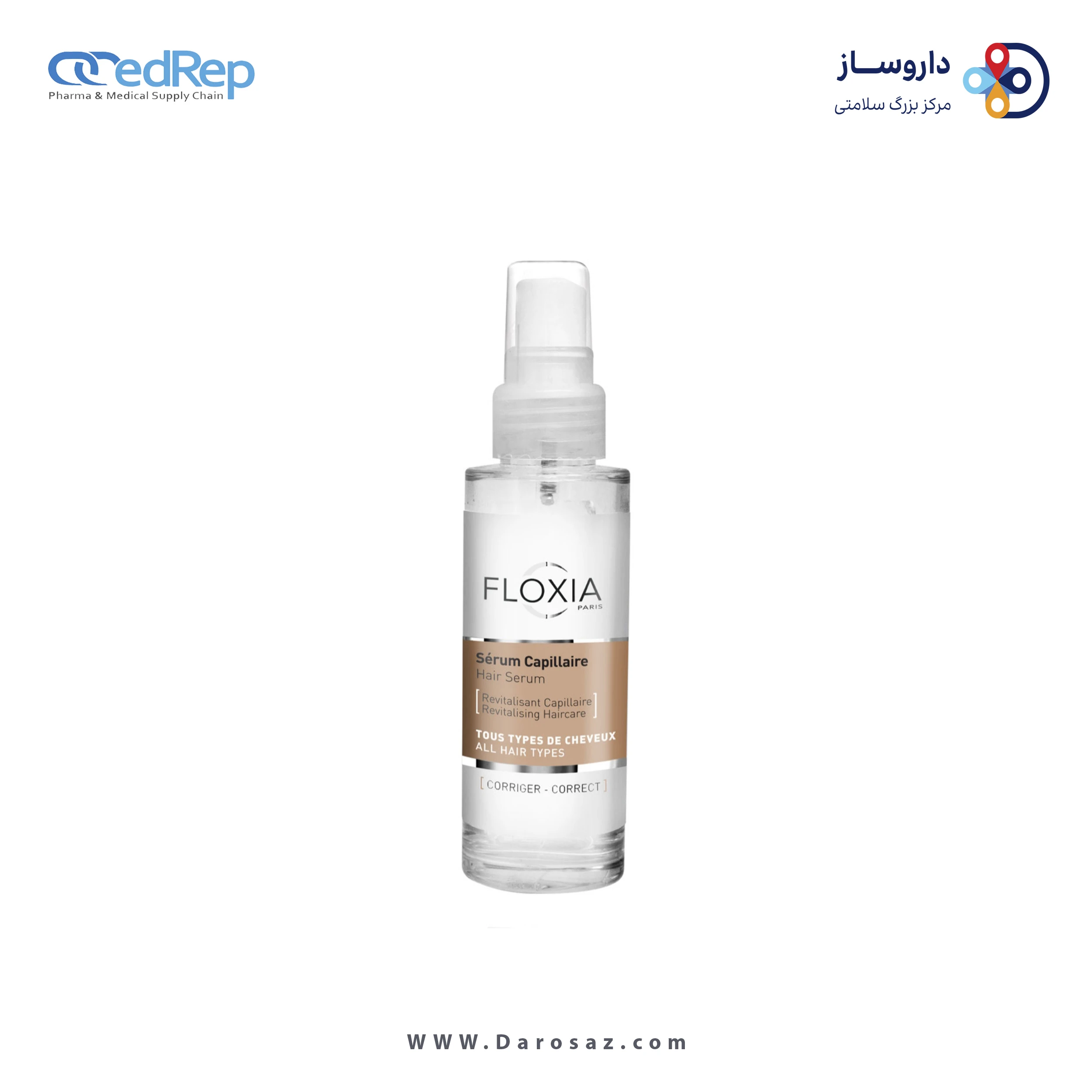 فراورده های حالت دهنده ،نرم کننده وتثبیت کننده آرایش مو (کرمها ، لوسیونها وروغنها) FLOXIA HAIR SERUM