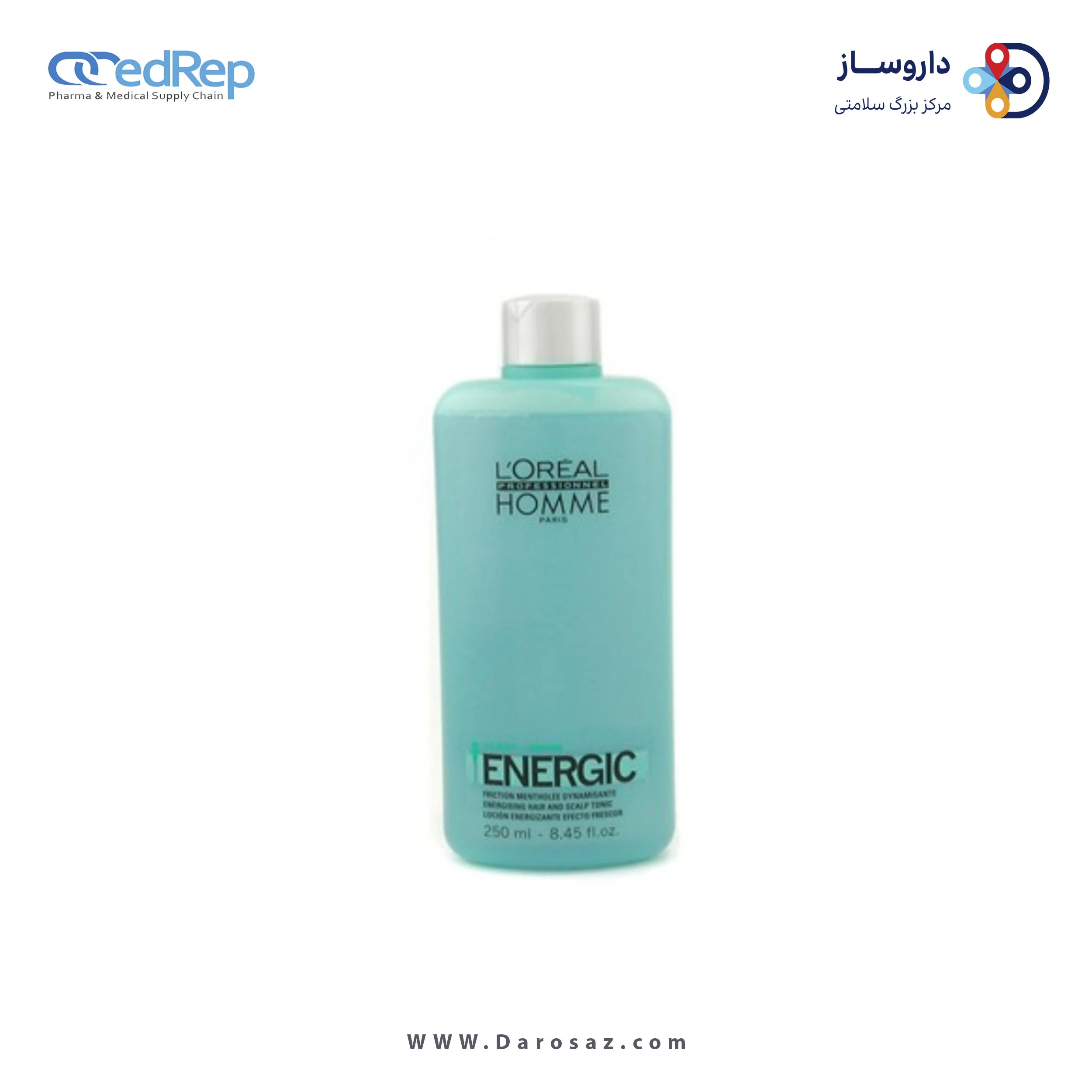 فراورده های حالت دهنده ،نرم کننده وتثبیت کننده آرایش مو (کرمها ، لوسیونها وروغنها) L'OREAL PROFESSIONNEL Homme Energic Energising Hair And Scalp Tonic