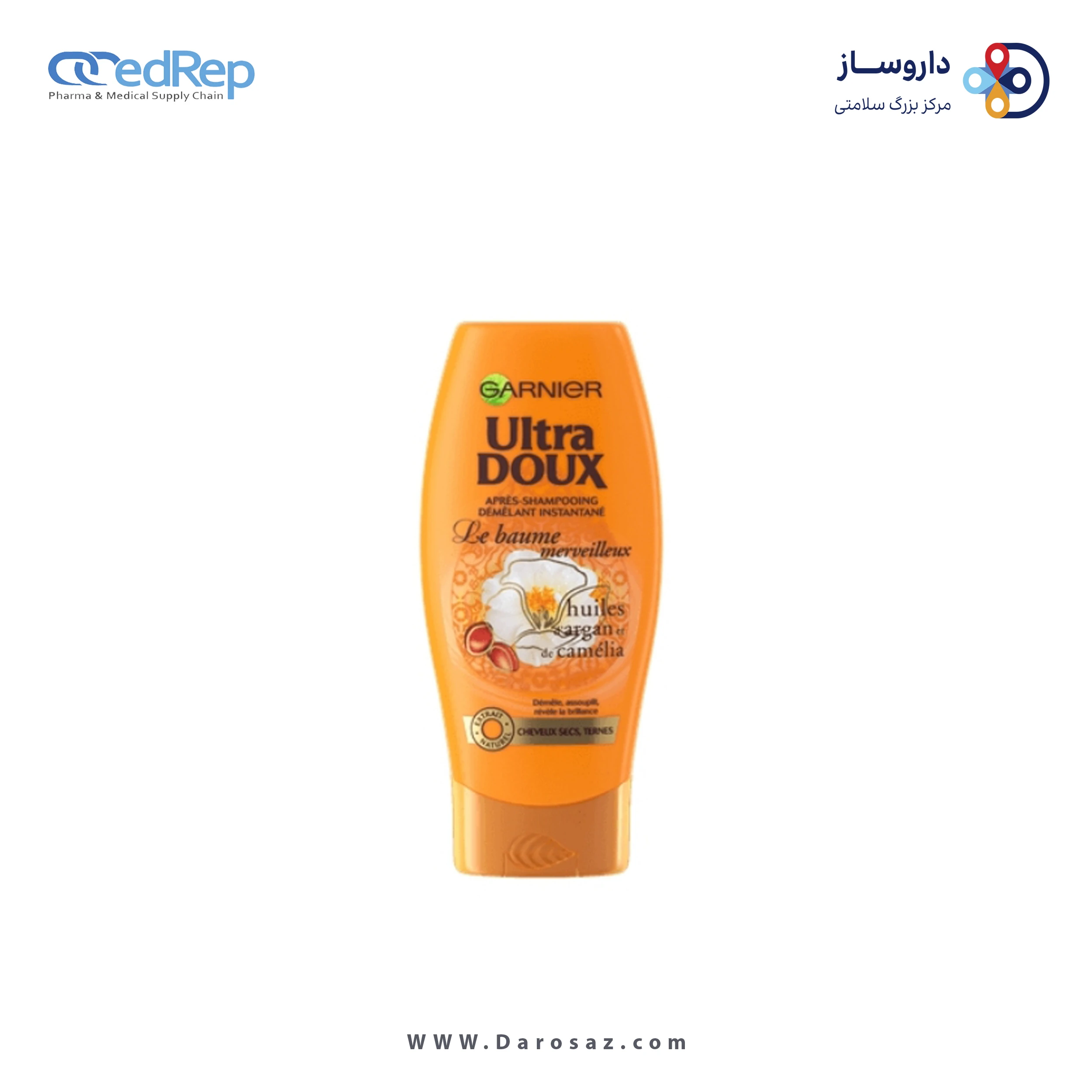فراورده های حالت دهنده ،نرم کننده وتثبیت کننده آرایش مو (کرمها ، لوسیونها وروغنها) GARNIER ULTRA DOUX LE BAUME MERVEILLEUX\HUILES D'ARGAN ET CAMELIA\ THE MARVELOUS BALM\ INSTANT DETANGLER