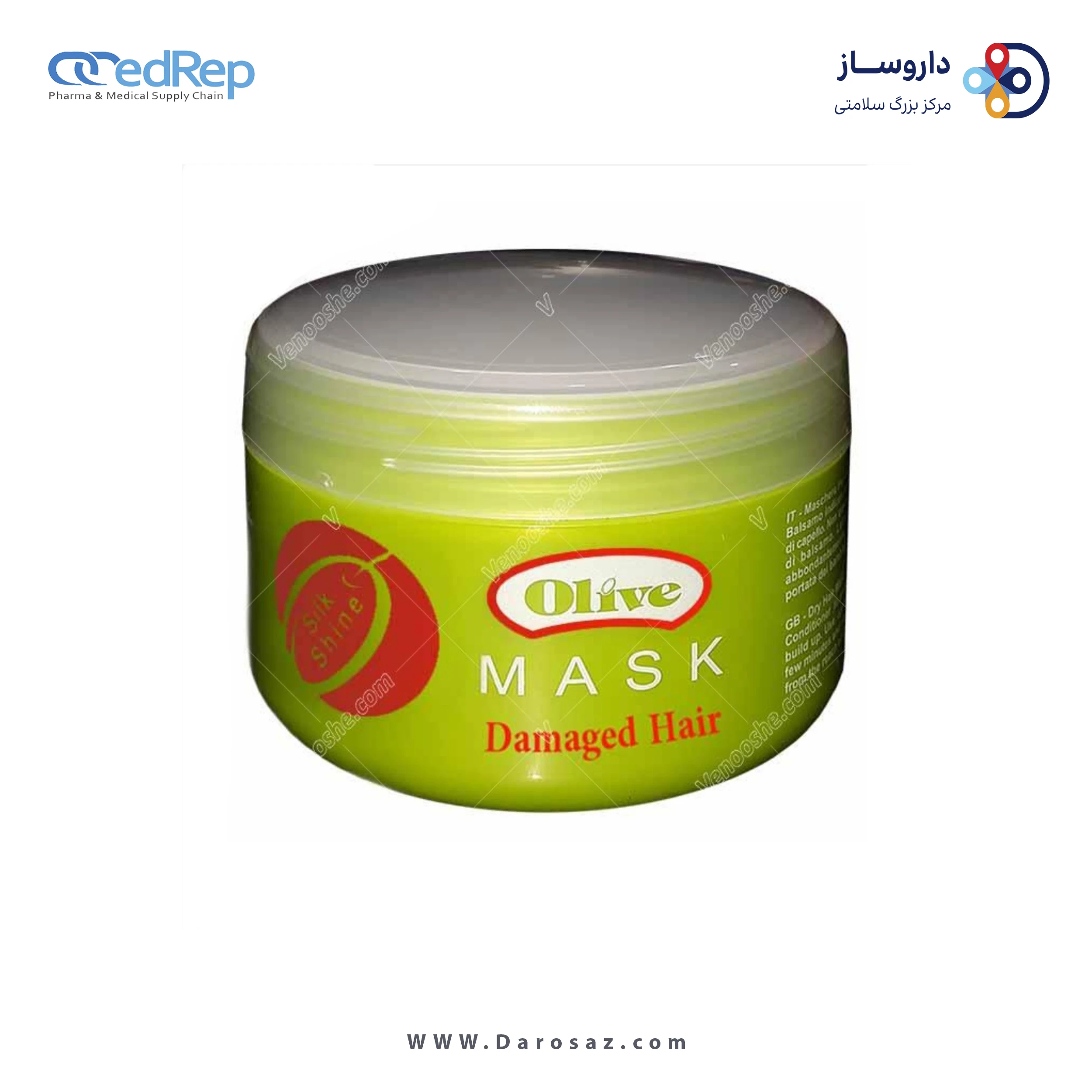 فراورده های حالت دهنده ،نرم کننده وتثبیت کننده آرایش مو (کرمها ، لوسیونها وروغنها) OLIVE Mask for Damaged Hair 500ML