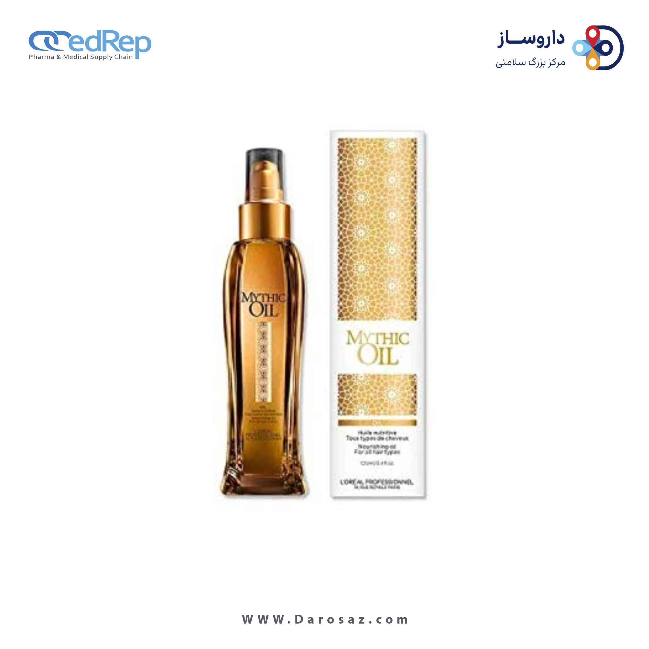 فراورده های حالت دهنده ،نرم کننده وتثبیت کننده آرایش مو (کرمها ، لوسیونها وروغنها) L'OREAL PROFESSIONNEL MYTHIC OIL OIL NOURISHING OIL FOR ALL HAIR TYPES