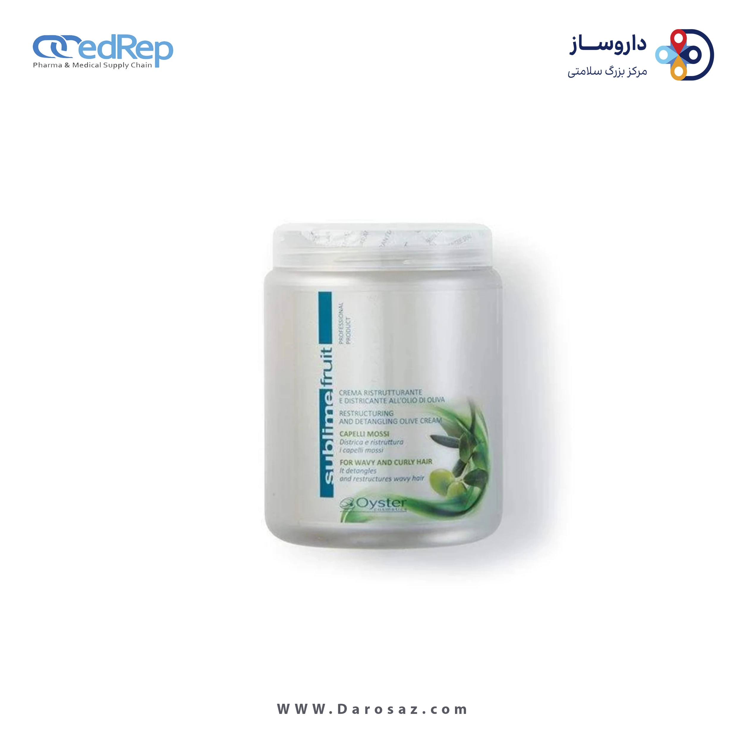 فراورده های حالت دهنده ،نرم کننده وتثبیت کننده آرایش مو (کرمها ، لوسیونها وروغنها) OYSTER Sublime Restructuring And Detangling Olive Oil Cream