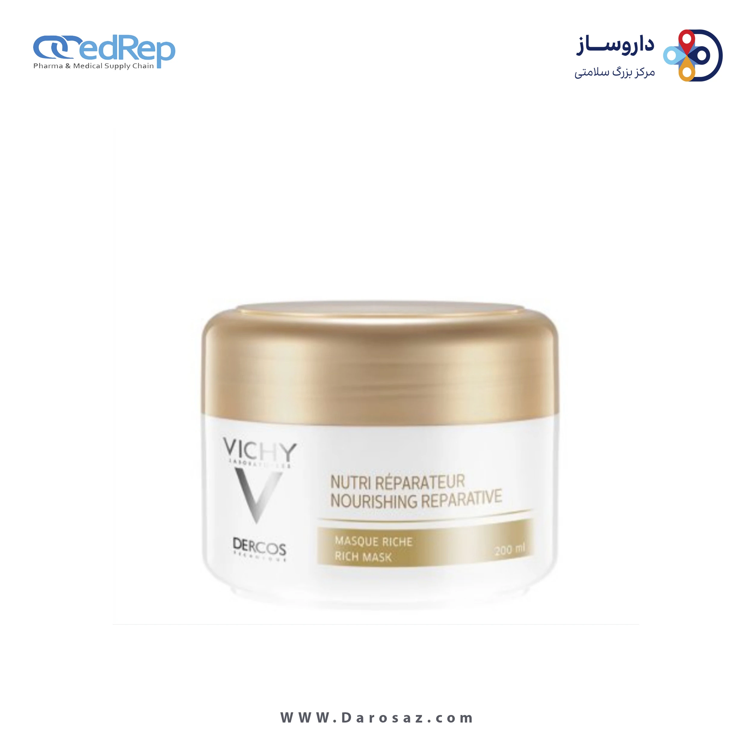 فراورده های حالت دهنده ،نرم کننده وتثبیت کننده آرایش مو (کرمها ، لوسیونها وروغنها) VICHY DERCOS TECHINQUE NUTRI REPARATEUR