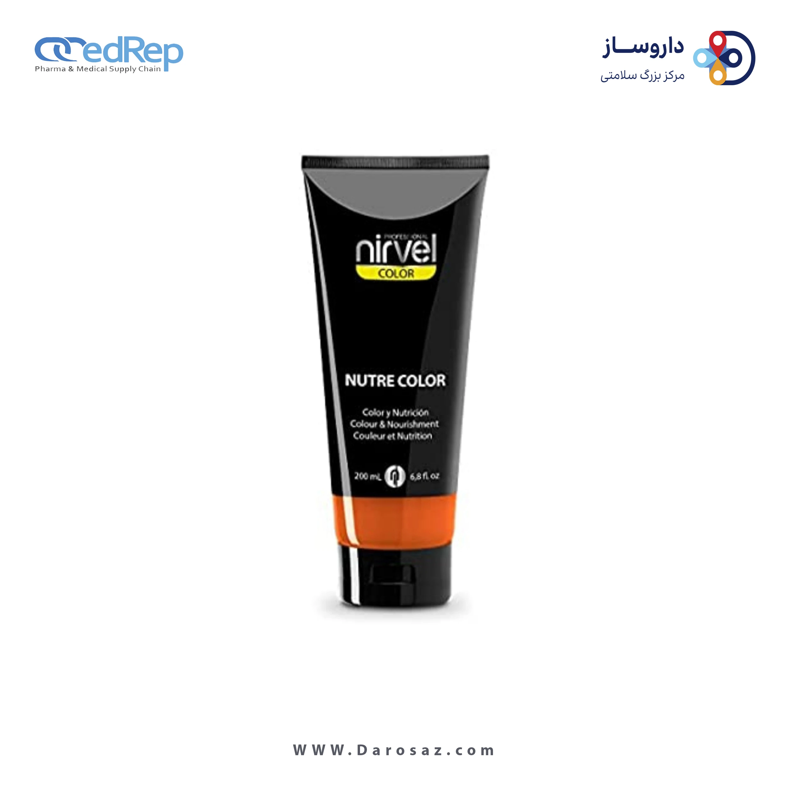 فراورده های حالت دهنده ،نرم کننده وتثبیت کننده آرایش مو (کرمها ، لوسیونها وروغنها) NIRVEL NUTRE COLOR ORANGE COLOUR & NOURISHMENT golden