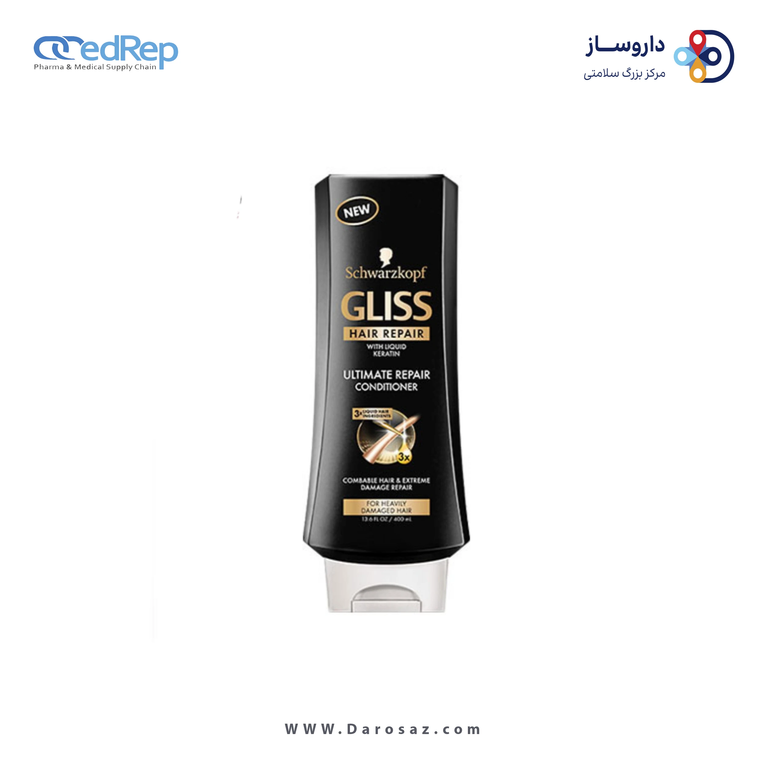 فراورده های حالت دهنده ،نرم کننده وتثبیت کننده آرایش مو (کرمها ، لوسیونها وروغنها) GLISS ULTIMATE COLOR CONDITIONER packaging 01