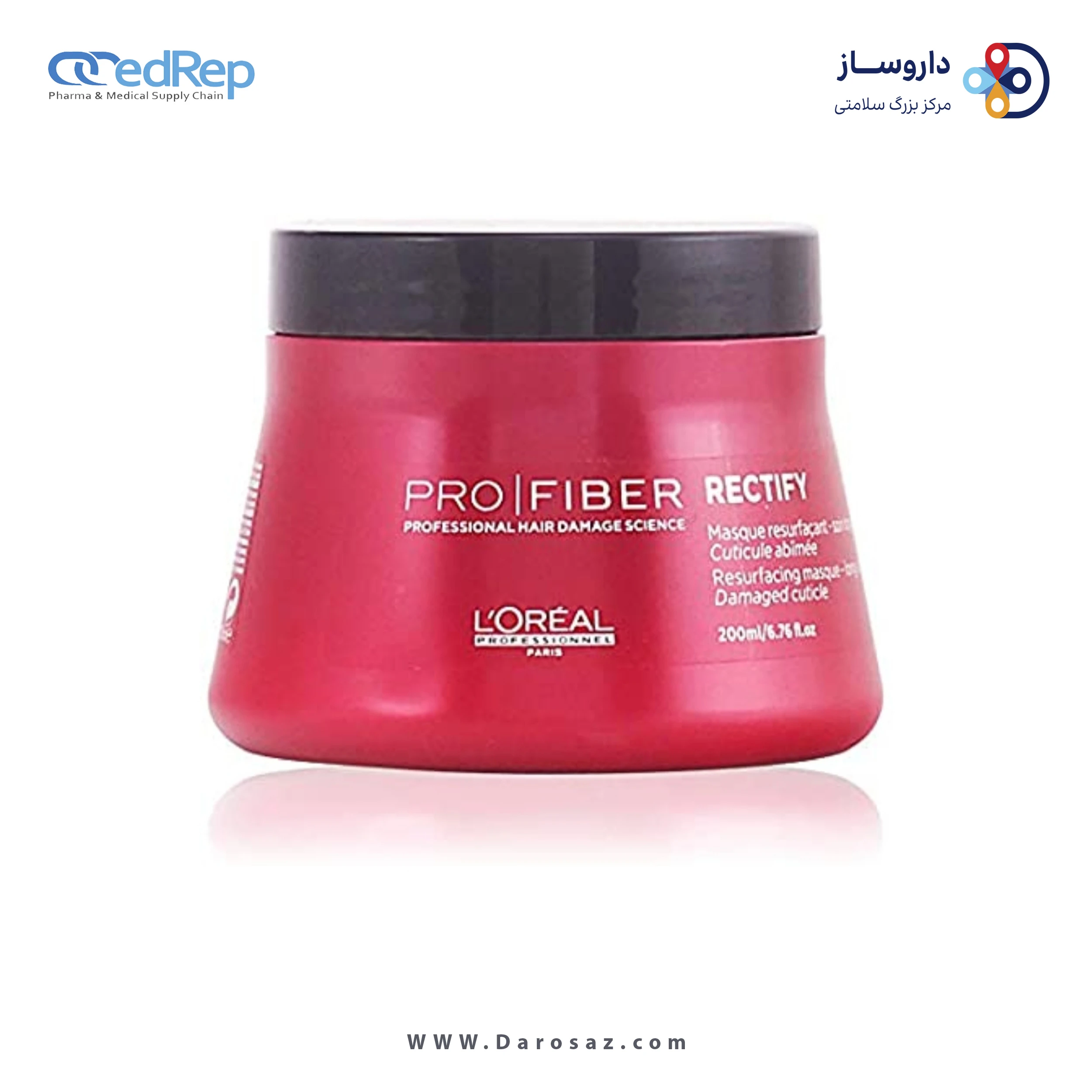 فراورده های حالت دهنده ،نرم کننده وتثبیت کننده آرایش مو (کرمها ، لوسیونها وروغنها) L'OREAL PROFESSIONNEL PRO FIBER RECTIFY RESURFACING MASQUE LONG LASTING CARE DAMAGED CUTICLE