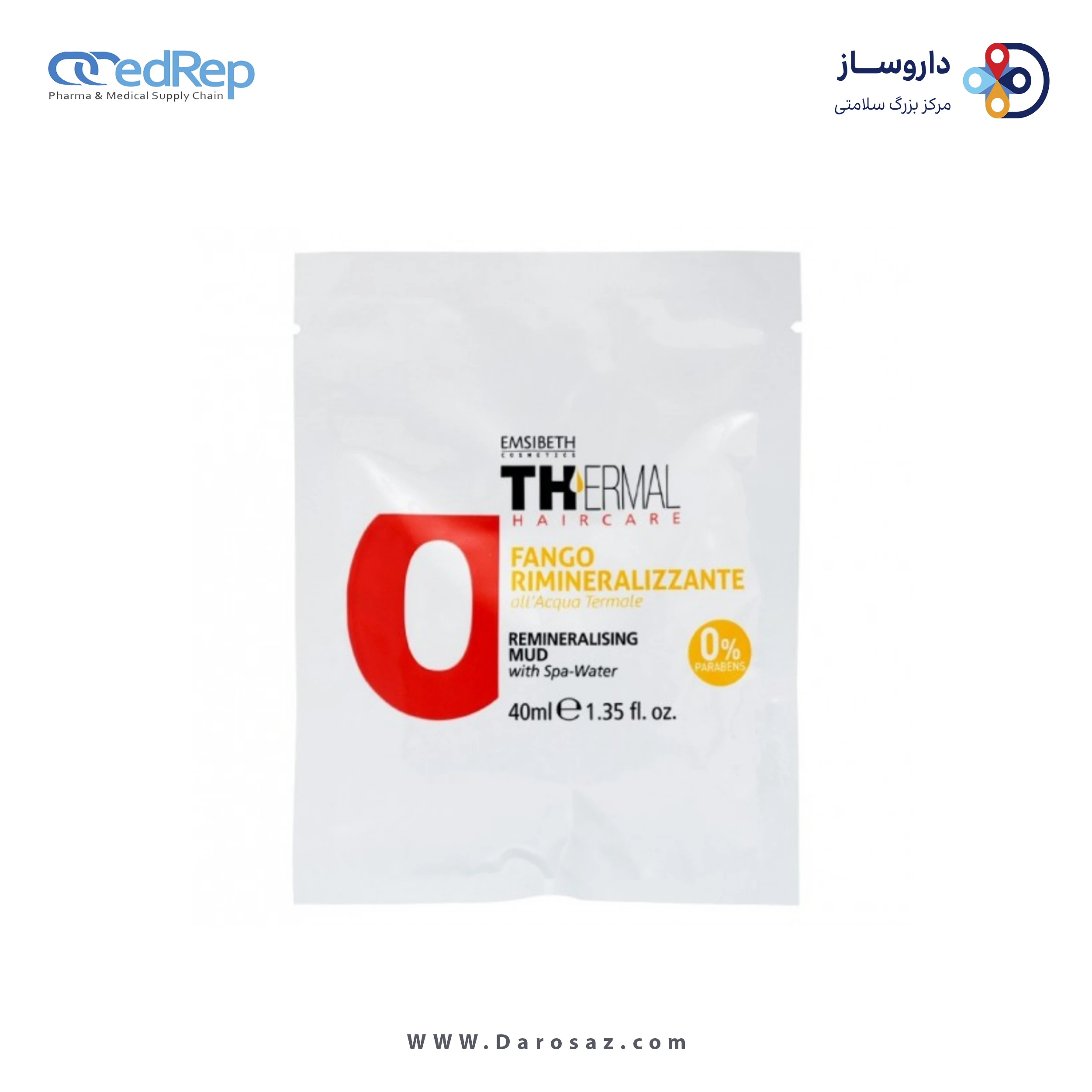 فراورده های حالت دهنده ،نرم کننده وتثبیت کننده آرایش مو (کرمها ، لوسیونها وروغنها) EMSIBETH Fango Rimineralizzante