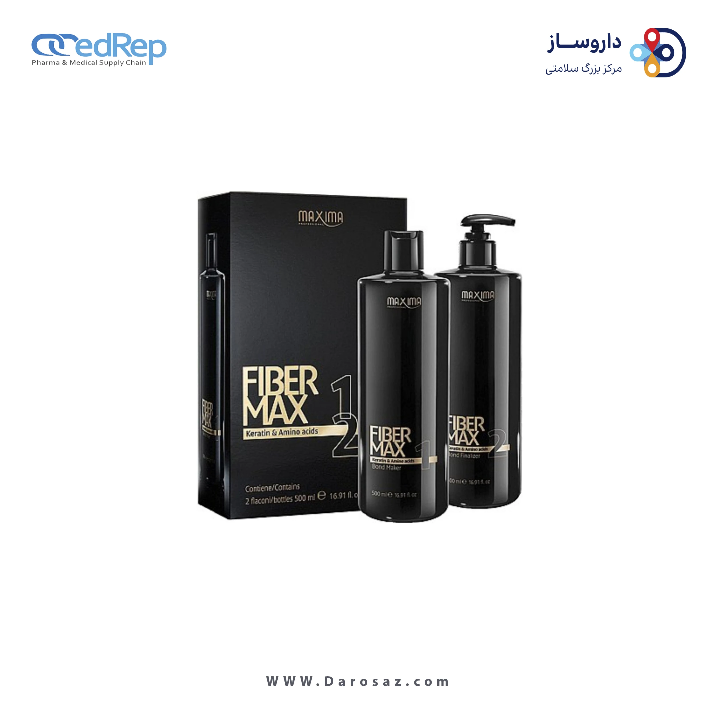 فراورده های حالت دهنده ،نرم کننده وتثبیت کننده آرایش مو (کرمها ، لوسیونها وروغنها) MAXIMA FIBERMAX 1 BOND MAKER + FIBERMAX 2 BOND FINILIZER