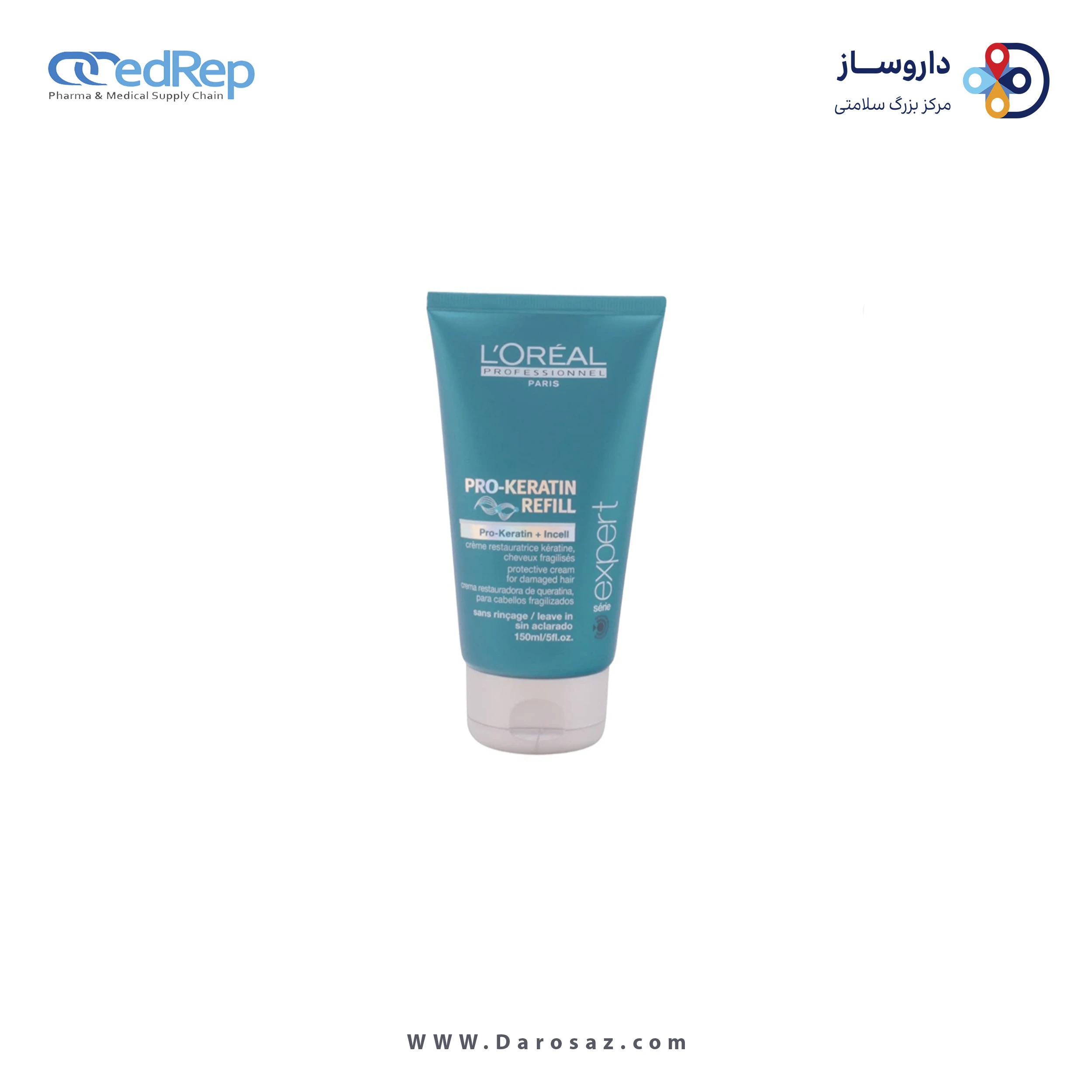 فراورده های حالت دهنده ،نرم کننده وتثبیت کننده آرایش مو (کرمها ، لوسیونها وروغنها) L'OREAL PROFESSIONNEL SERIE EXPERT CREME RESTAURATRICE KERATINE/ PROTECTIVE CREAM