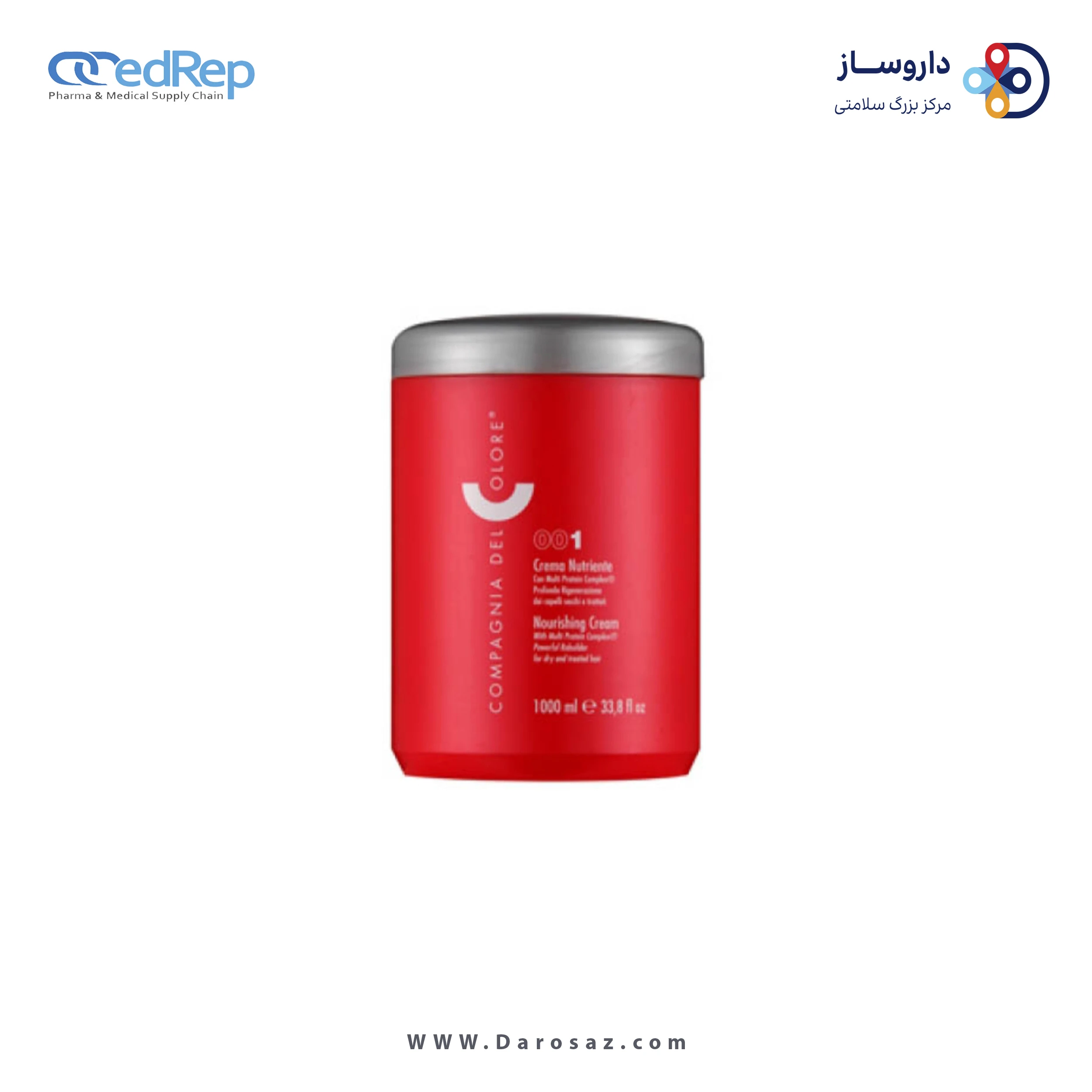 فراورده های حالت دهنده ،نرم کننده وتثبیت کننده آرایش مو (کرمها ، لوسیونها وروغنها) COMPAGNIA DEL COLORE Nourishing Cream(Crema Nutriente) 1000 ml