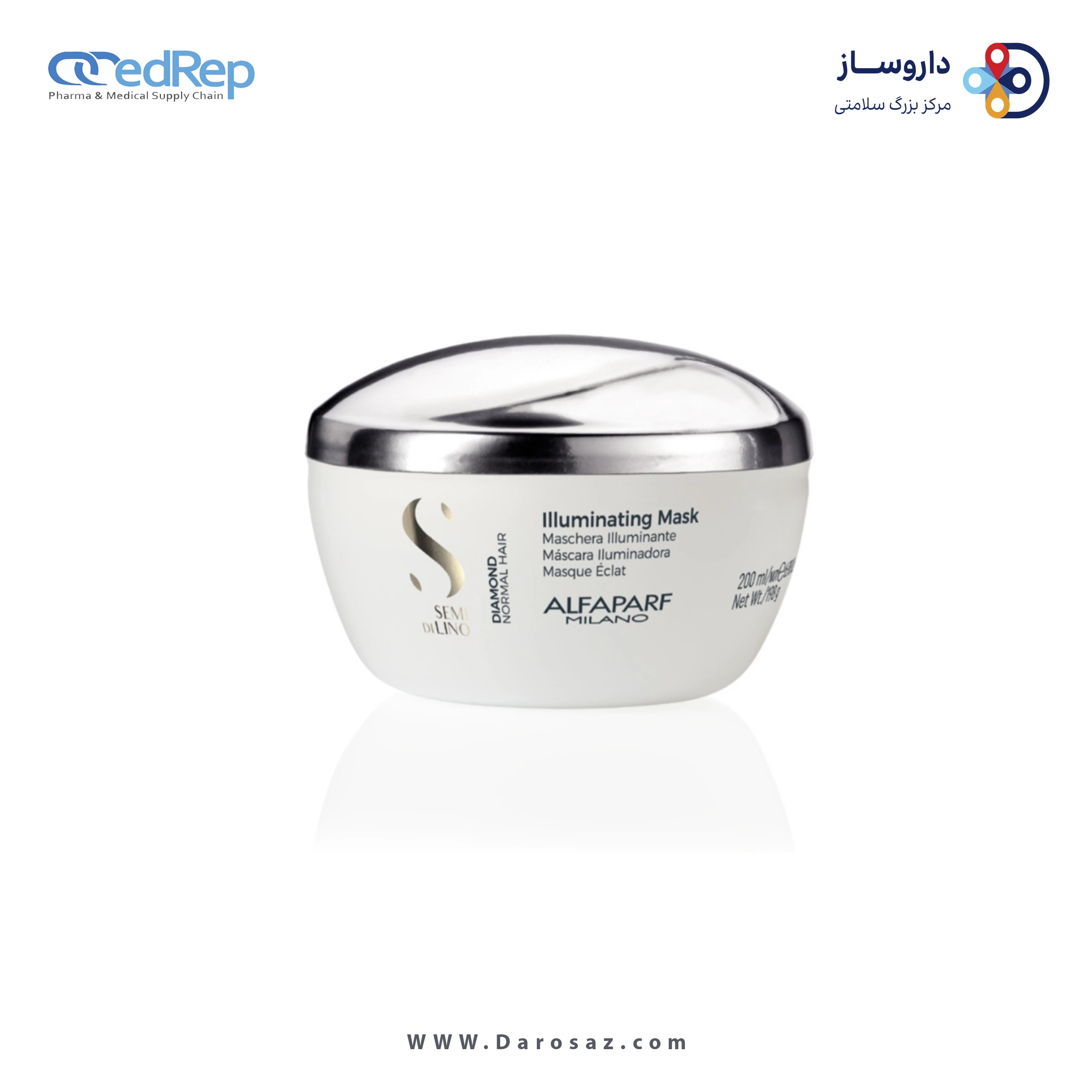 فراورده های حالت دهنده ،نرم کننده وتثبیت کننده آرایش مو (کرمها ، لوسیونها وروغنها) ALFA PARF MILANO SDL DIAMOND ILLUMINATING MASK 200ML