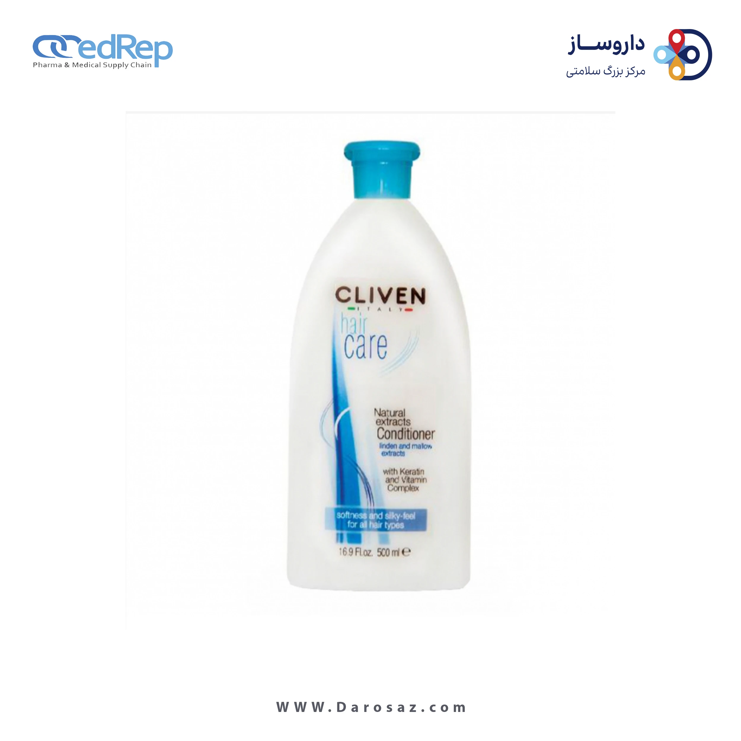 فراورده های حالت دهنده ،نرم کننده وتثبیت کننده آرایش مو (کرمها ، لوسیونها وروغنها) CLIVEN HAIR CARE Natural Extract Conditioner 500ml pack2
