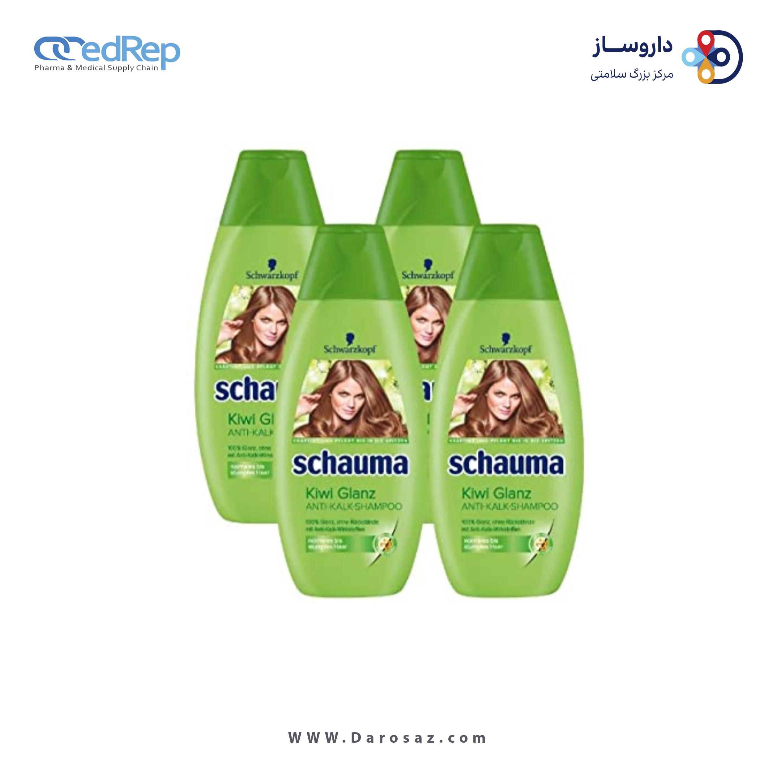 فراورده های حالت دهنده ،نرم کننده وتثبیت کننده آرایش مو (کرمها ، لوسیونها وروغنها) SCHAUMA Conditioner Kiwi Shine With Anti Lime Effect