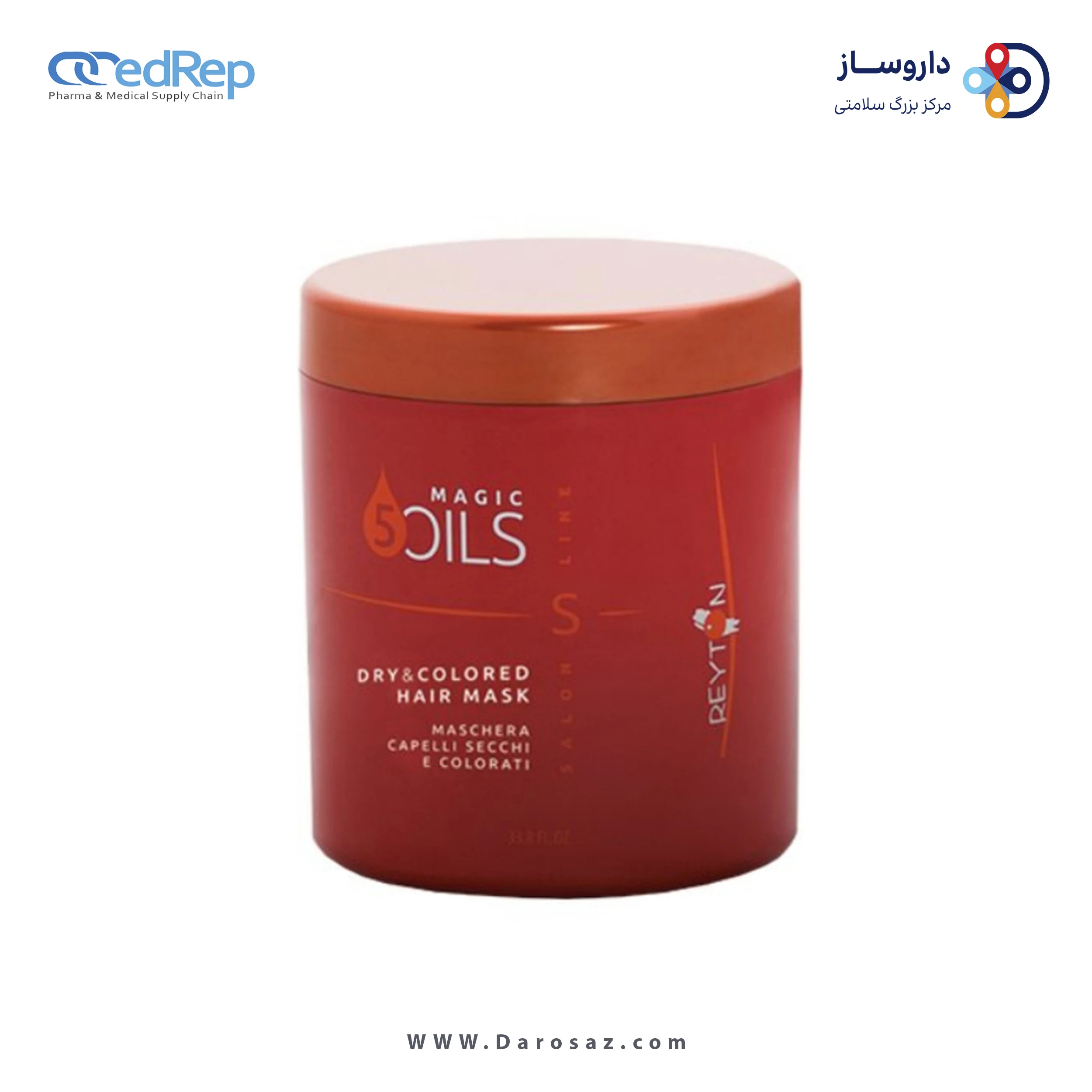 فراورده های حالت دهنده ،نرم کننده وتثبیت کننده آرایش مو (کرمها ، لوسیونها وروغنها) REYTON HAIR MASK FOR DRY HAIR 1000ML
