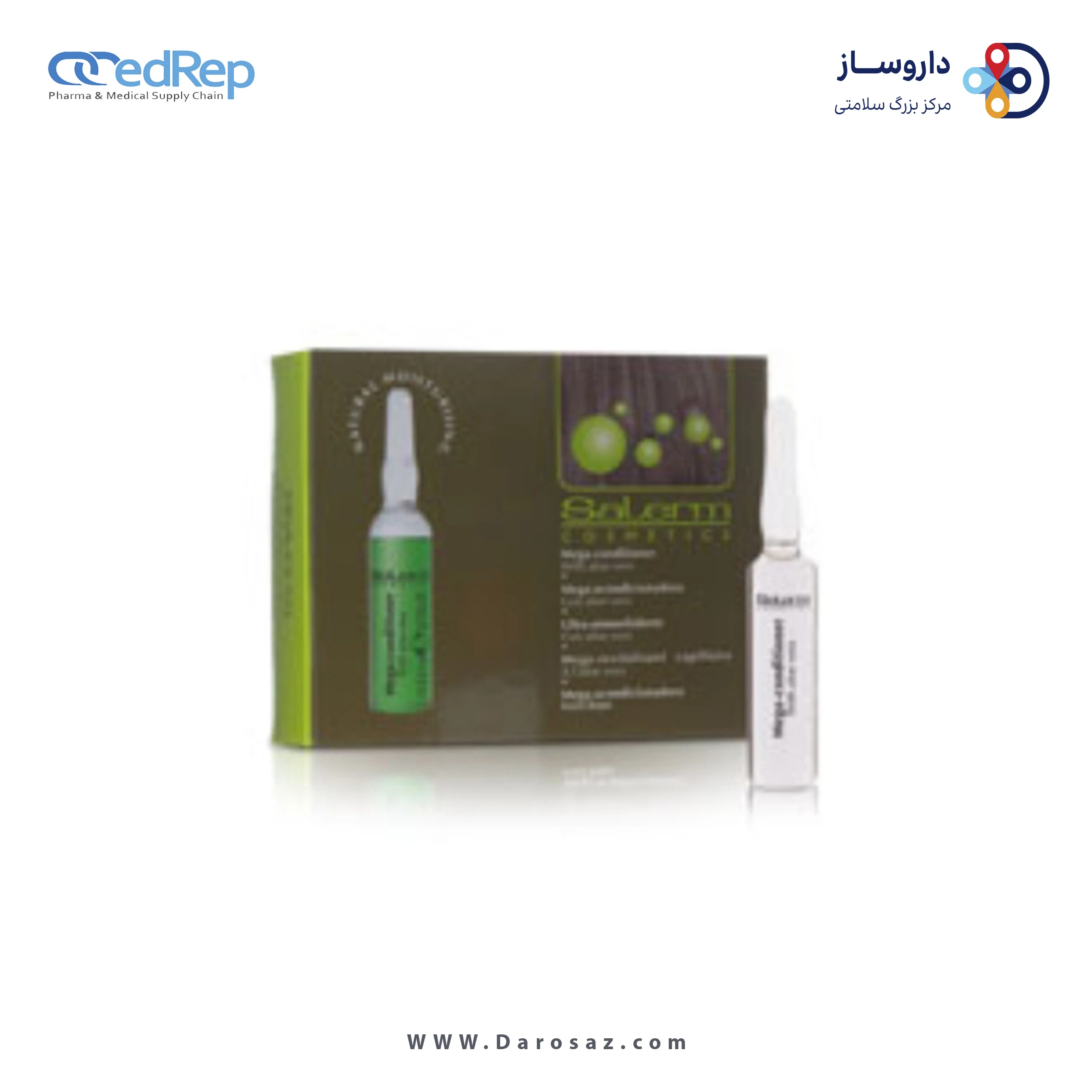 فراورده های حالت دهنده ،نرم کننده وتثبیت کننده آرایش مو (کرمها ، لوسیونها وروغنها) SALERM COSMETICS MEGA CONDITIONER