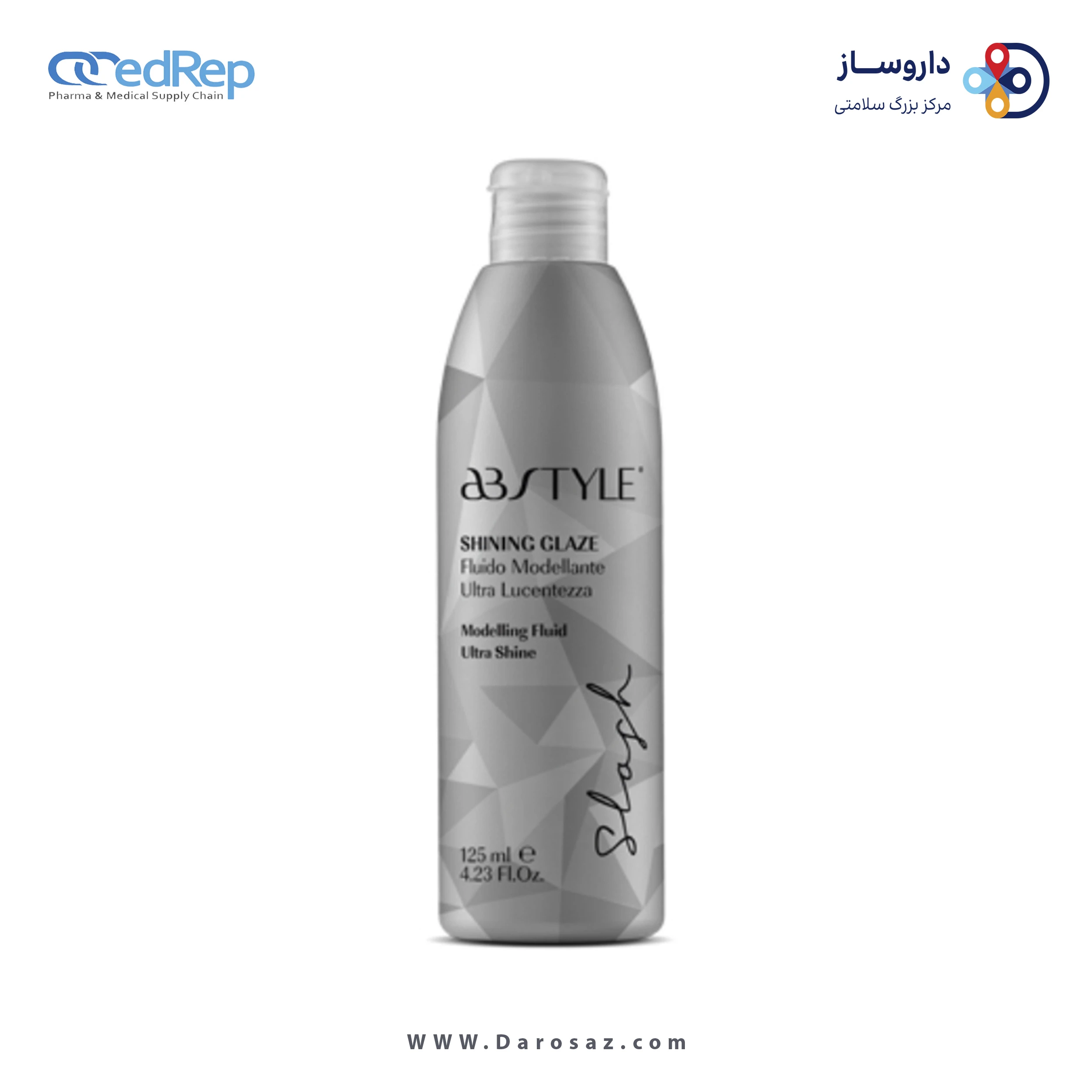فراورده های حالت دهنده ،نرم کننده وتثبیت کننده آرایش مو (کرمها ، لوسیونها وروغنها) ABSTYLE Slash finish shining glaze modelling fluid,ultra shine