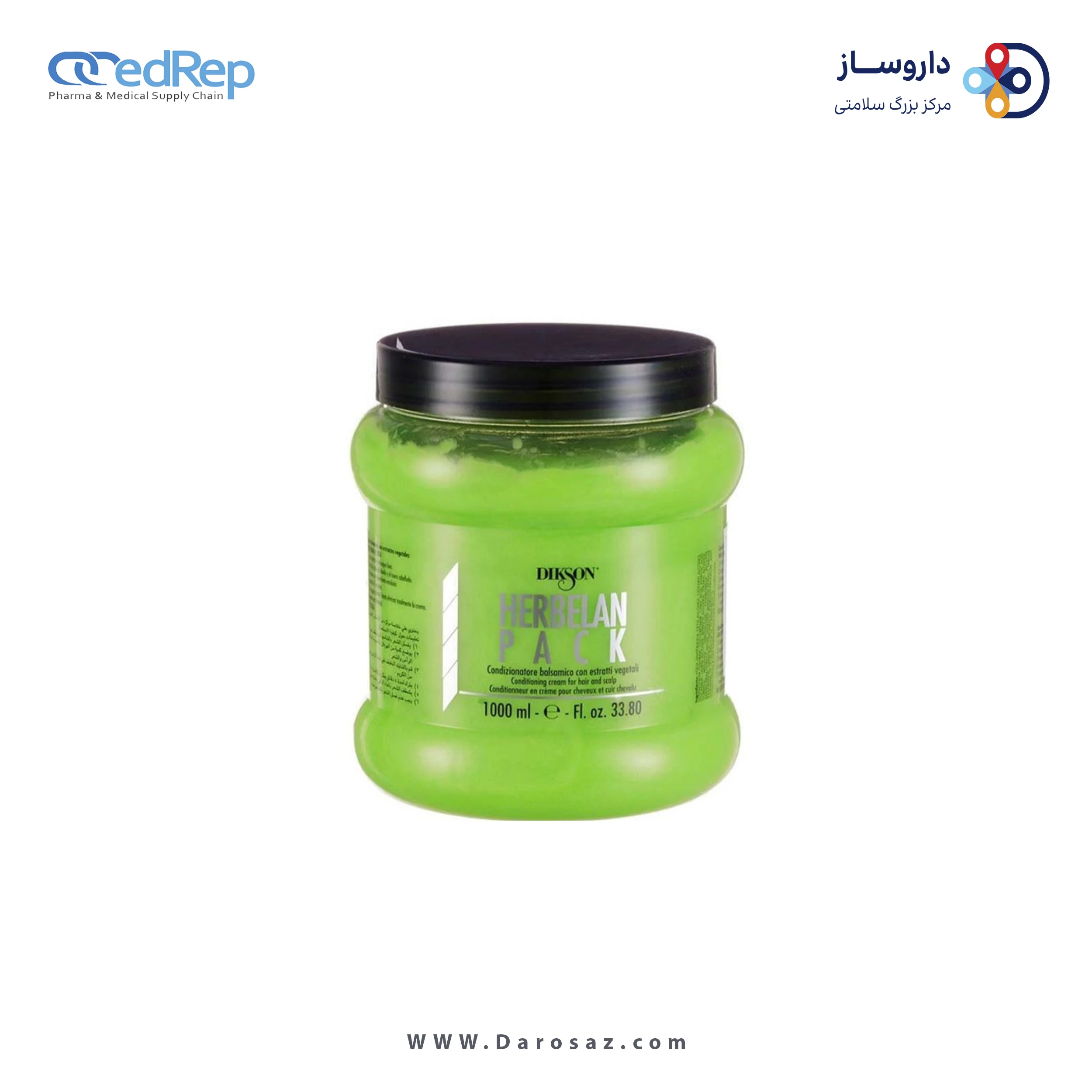 فراورده های حالت دهنده ،نرم کننده وتثبیت کننده آرایش مو (کرمها ، لوسیونها وروغنها) DIKSON HERBELAN PACK Conditioning cream for hair and scalp