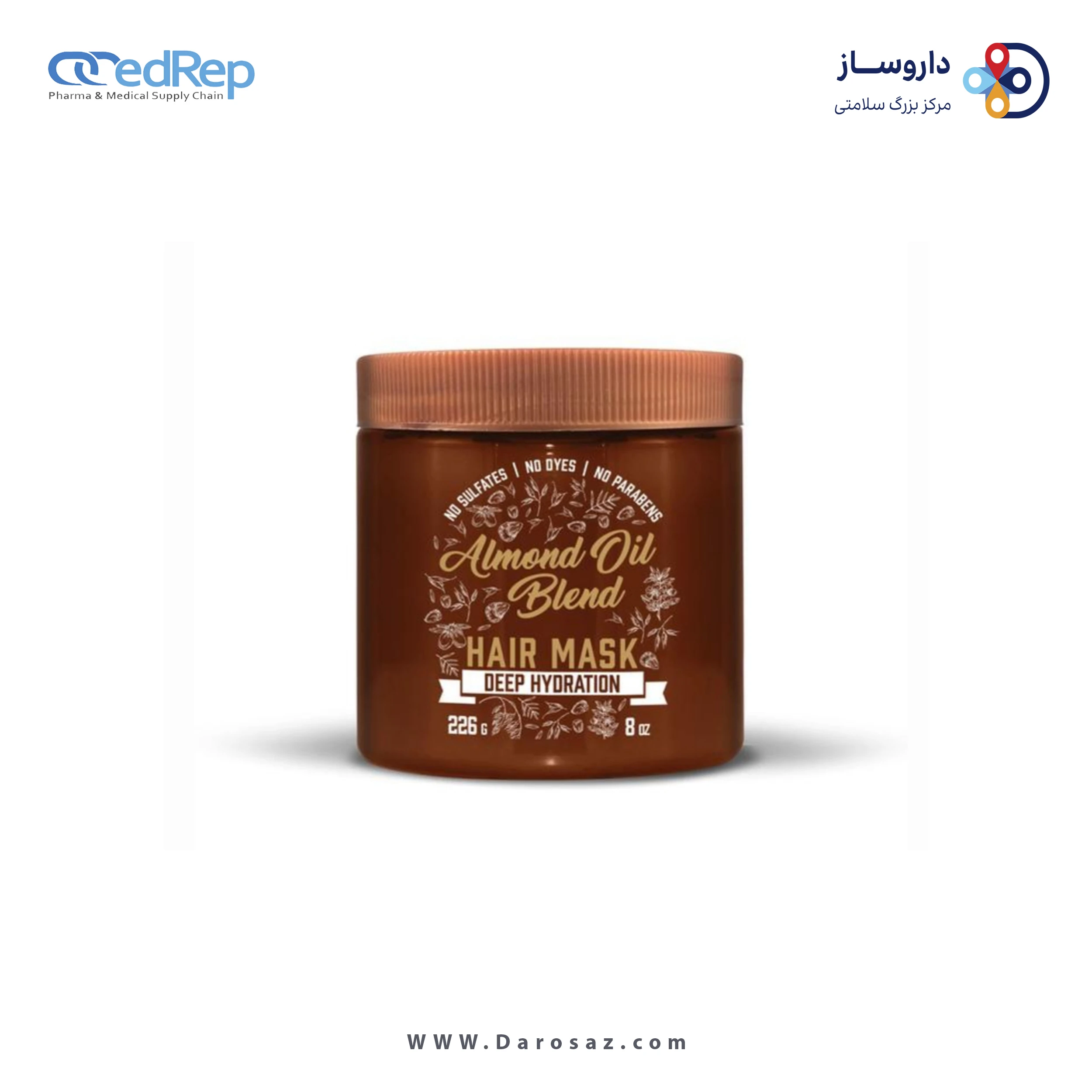 فراورده های حالت دهنده ،نرم کننده وتثبیت کننده آرایش مو (کرمها ، لوسیونها وروغنها) HAIR MASK ALMOND