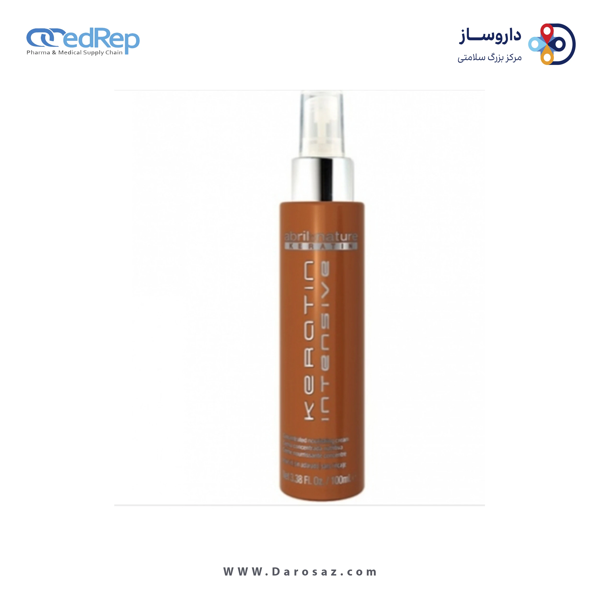 فراورده های حالت دهنده ،نرم کننده وتثبیت کننده آرایش مو (کرمها ، لوسیونها وروغنها) Abril Et Nature KERATIN INTENSIVE 100 ML