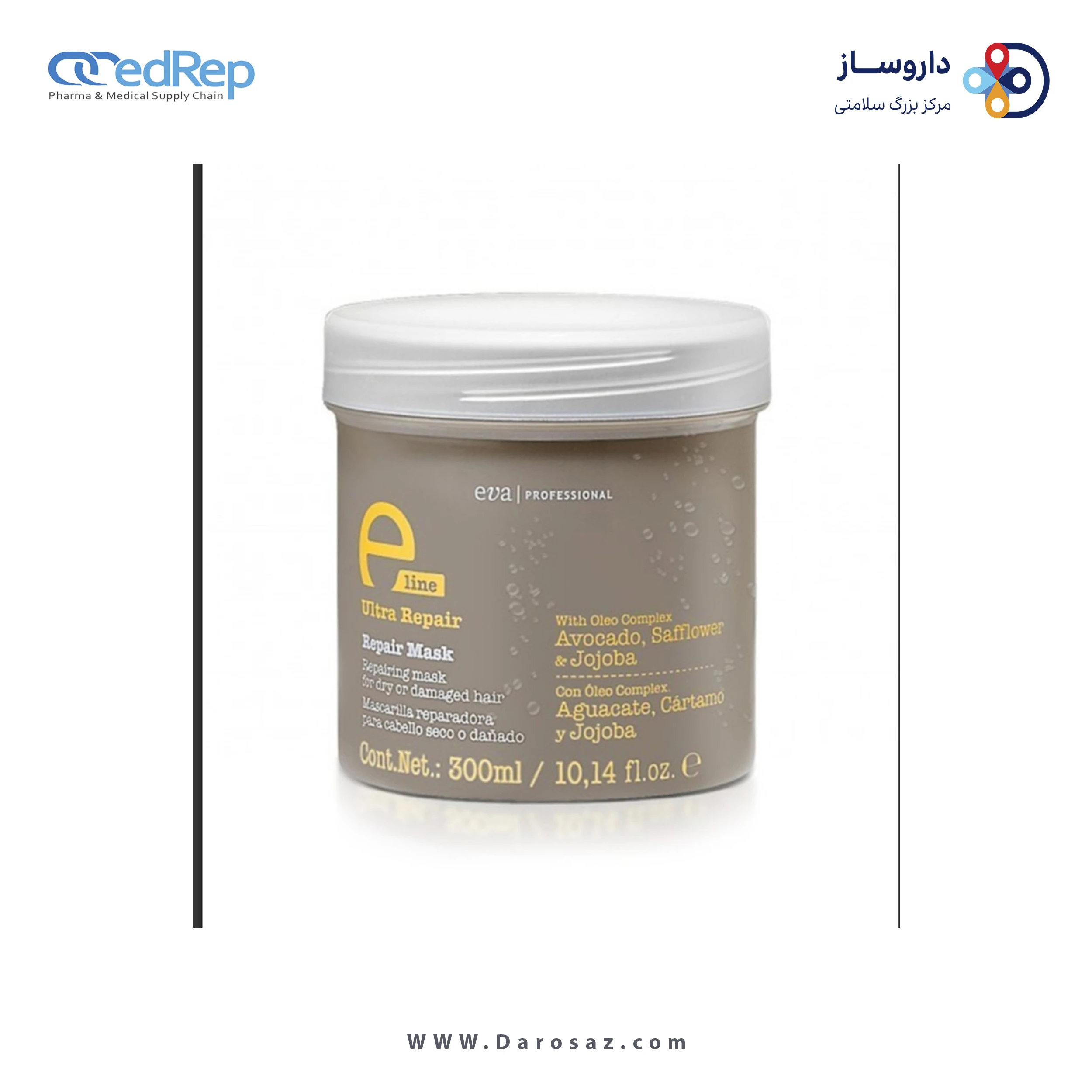 فراورده های حالت دهنده ،نرم کننده وتثبیت کننده آرایش مو (کرمها ، لوسیونها وروغنها) EVA| PROFESSIONAL repair mask