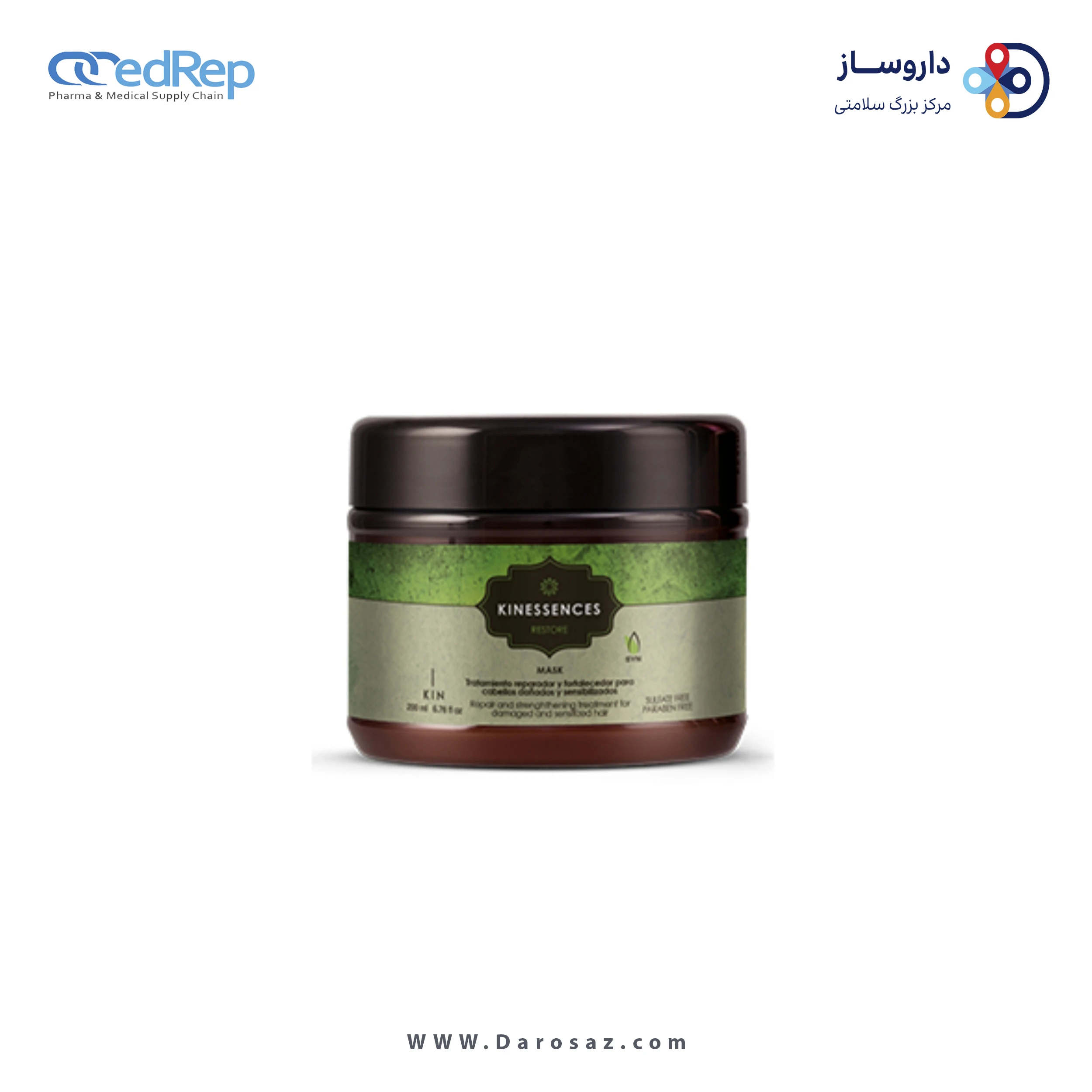 فراورده های حالت دهنده ،نرم کننده وتثبیت کننده آرایش مو (کرمها ، لوسیونها وروغنها) KIN KINESSENCES RESTORE MASK ‎ 7.5