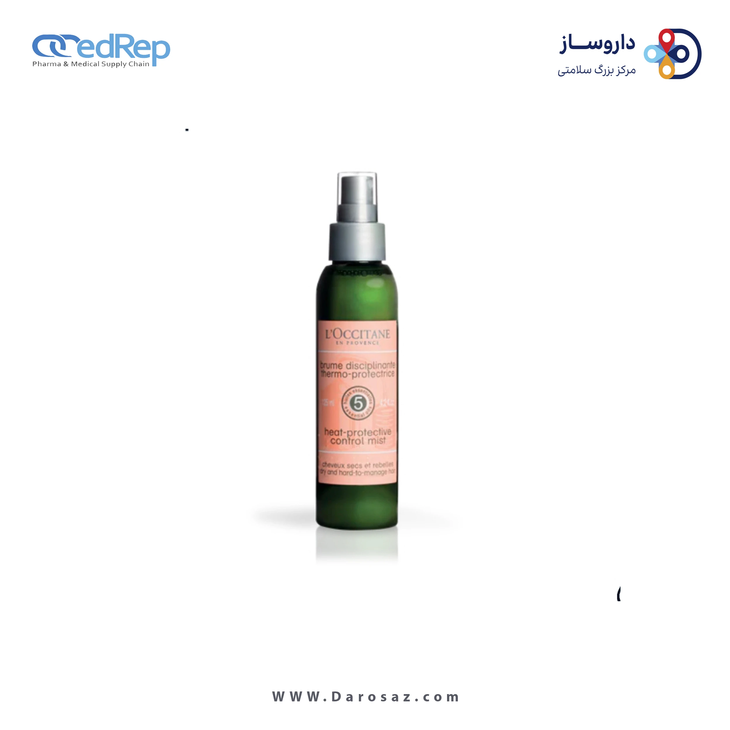 فراورده های حالت دهنده ،نرم کننده وتثبیت کننده آرایش مو (کرمها ، لوسیونها وروغنها) LOCCITANE Heat Protective Control Mist Dry And Hard To Manage Hair
