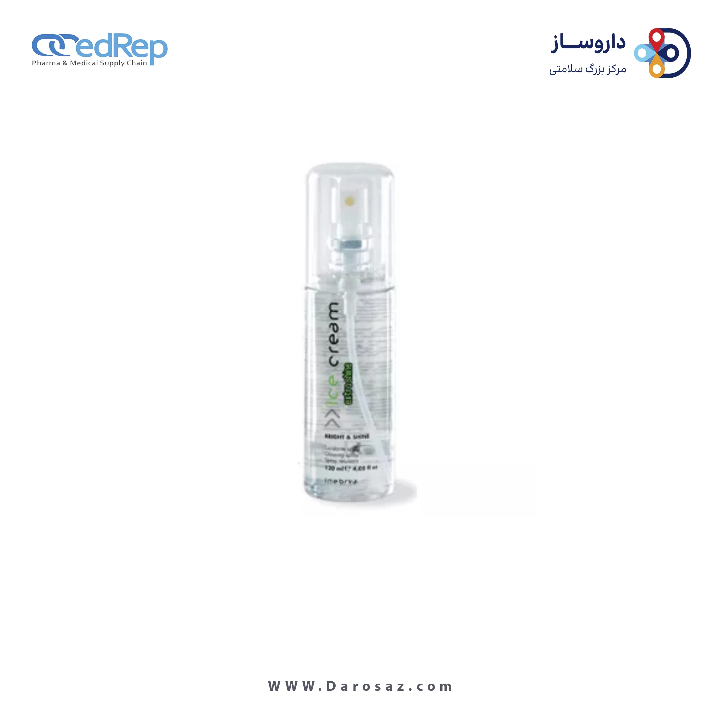 فراورده های حالت دهنده ،نرم کننده وتثبیت کننده آرایش مو (کرمها ، لوسیونها وروغنها) INEBRYA Spray Bright & Shine