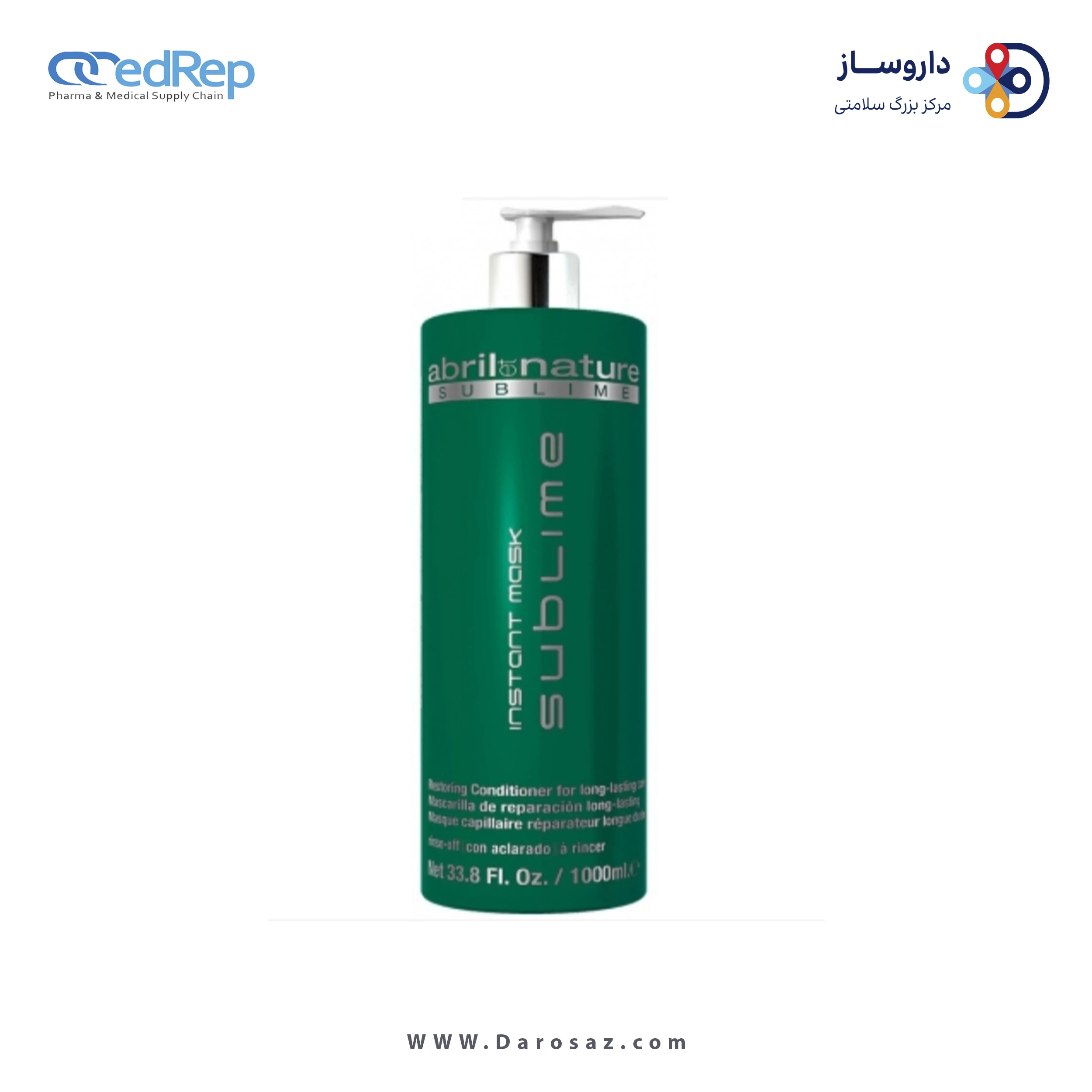 فراورده های حالت دهنده ،نرم کننده وتثبیت کننده آرایش مو (کرمها ، لوسیونها وروغنها) Abril Et Nature INSTANT MASK SUBLIME 1000ML