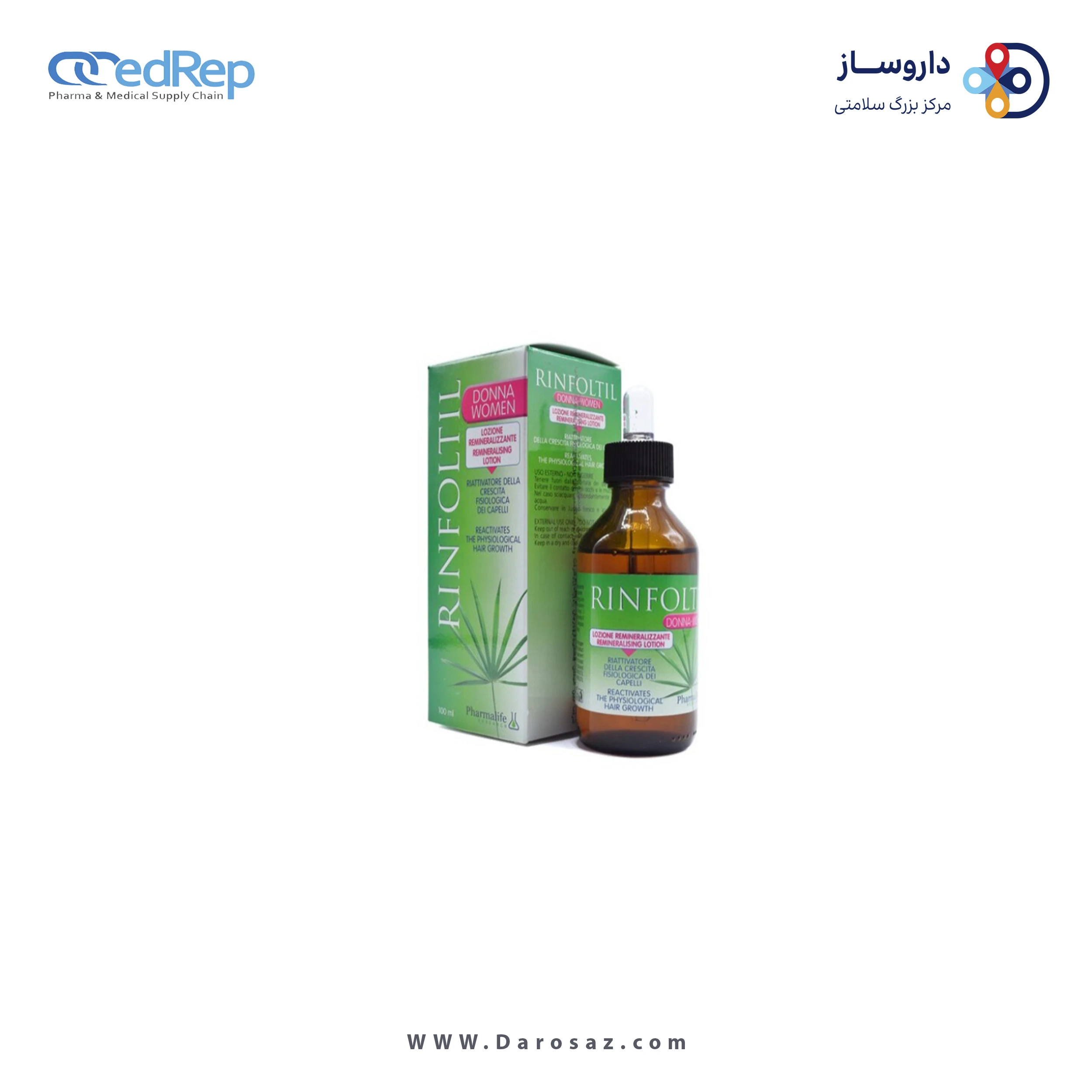 فراورده های حالت دهنده ،نرم کننده وتثبیت کننده آرایش مو (کرمها ، لوسیونها وروغنها) PHARMALIFE RINFOLTIL WOMEN REMINERALISING LOTION