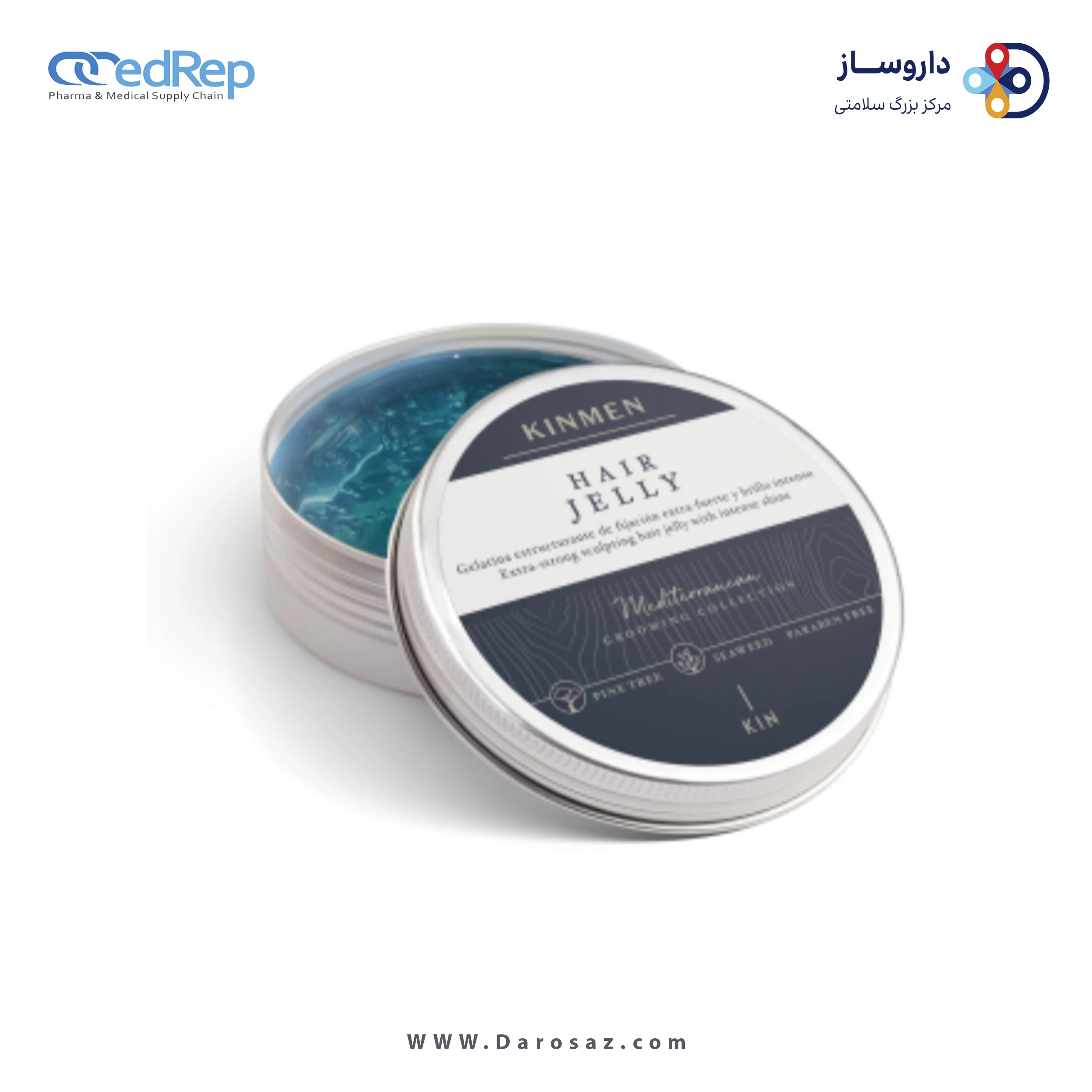فراورده های حالت دهنده ،نرم کننده وتثبیت کننده آرایش مو (کرمها ، لوسیونها وروغنها) KIN KINMEN HAIR JELLY 100 ml