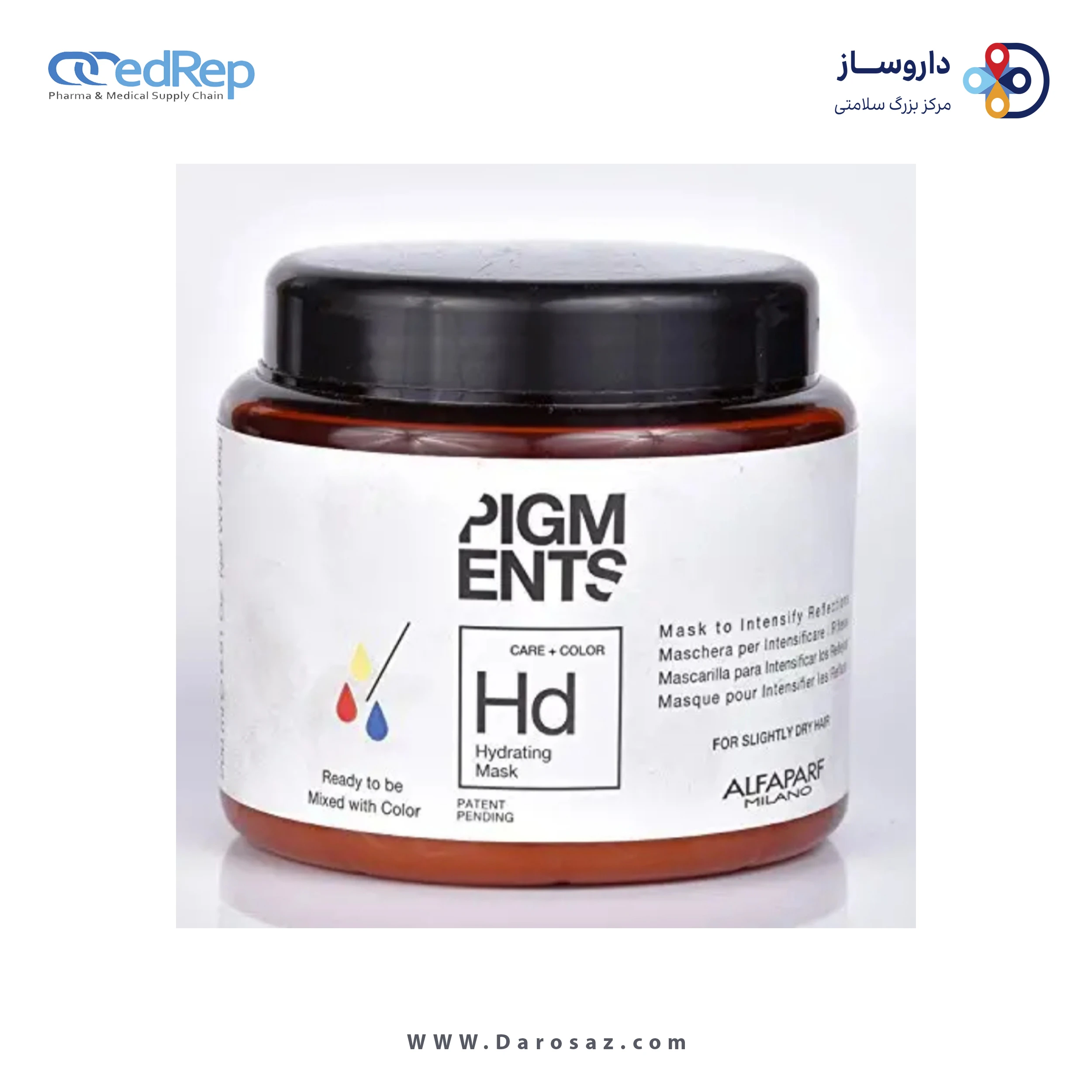 فراورده های حالت دهنده ،نرم کننده وتثبیت کننده آرایش مو (کرمها ، لوسیونها وروغنها) ALFA PARF MILANO PIGMENTS hydrating mask to intensify reflection
