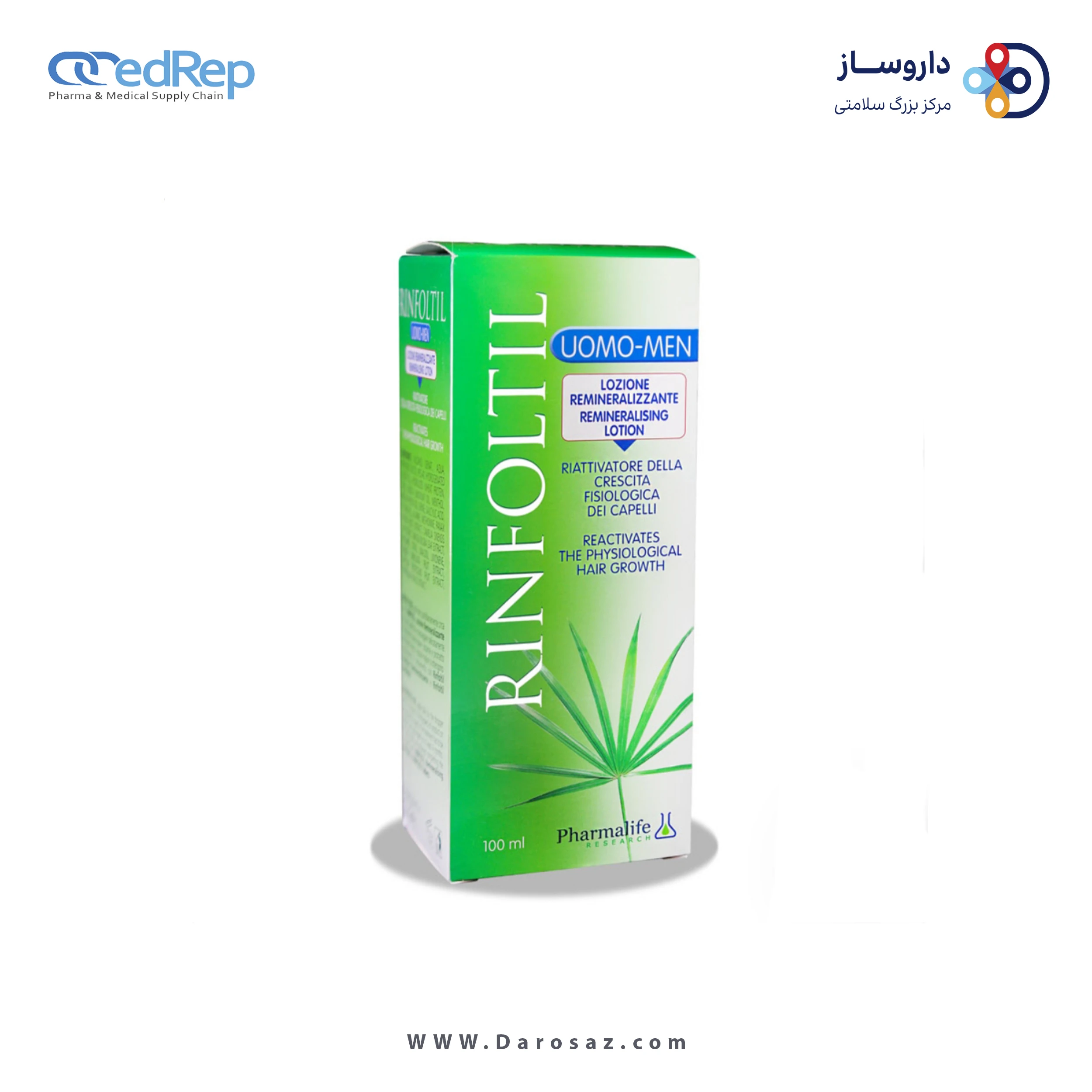 فراورده های حالت دهنده ،نرم کننده وتثبیت کننده آرایش مو (کرمها ، لوسیونها وروغنها) PHARMALIFE RINFOLTIL MEN REMINERALISING LOTION