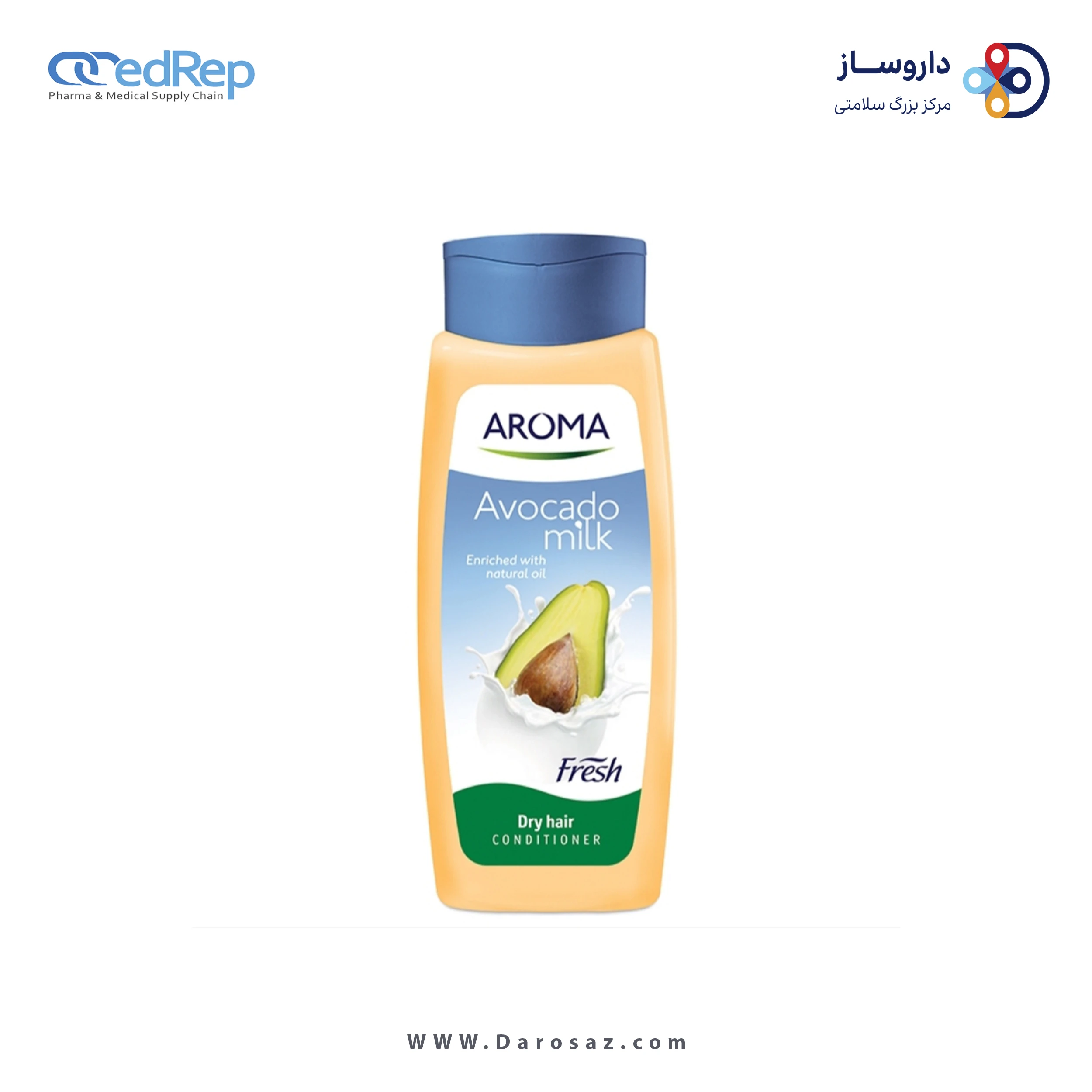 فراورده های حالت دهنده ،نرم کننده وتثبیت کننده آرایش مو (کرمها ، لوسیونها وروغنها) AROMA Fresh Avocado Milk Conditioner Dry Hair