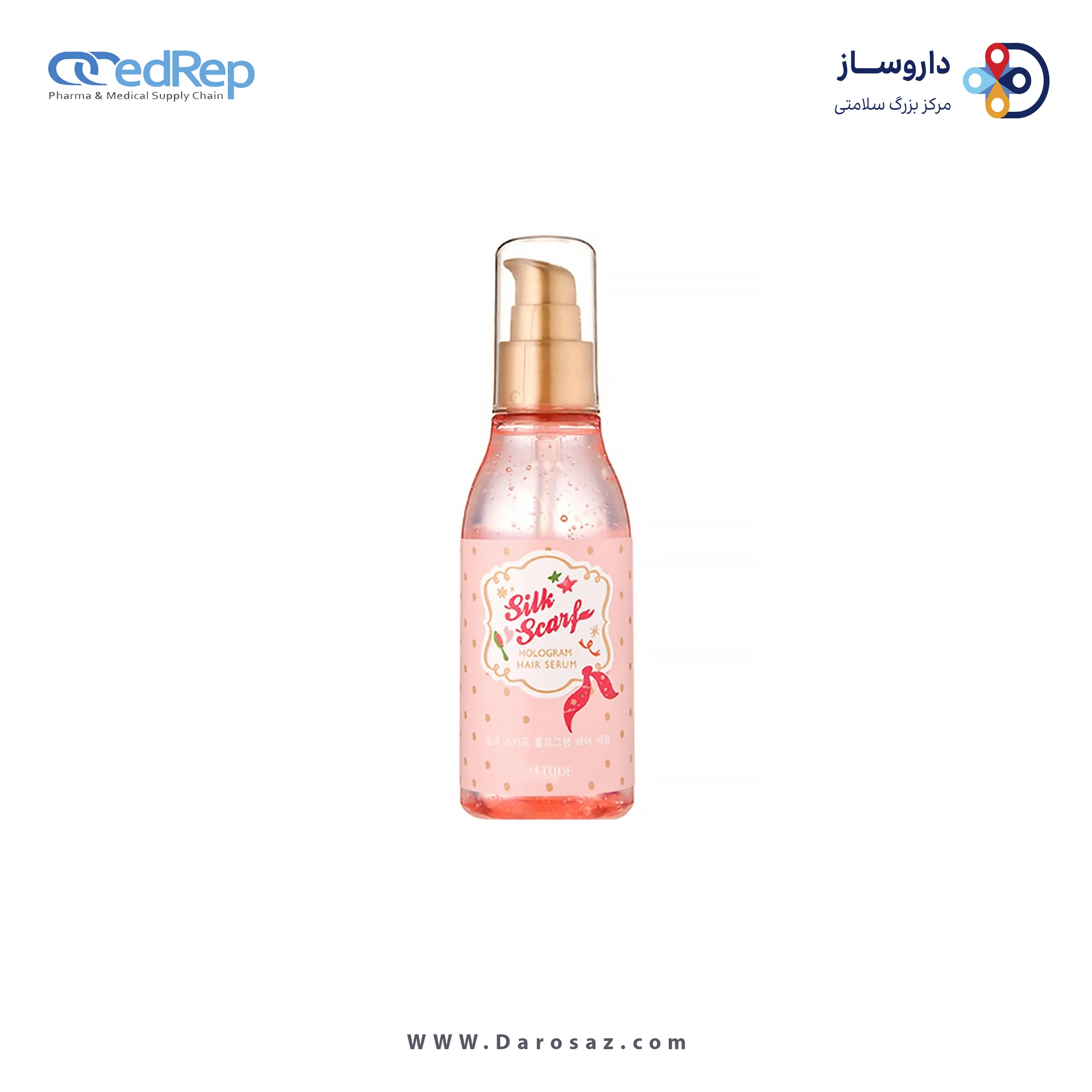 فراورده های حالت دهنده ،نرم کننده وتثبیت کننده آرایش مو (کرمها ، لوسیونها وروغنها) ETUDE SILK SCARF HOLOGRAM HAIR SERUM