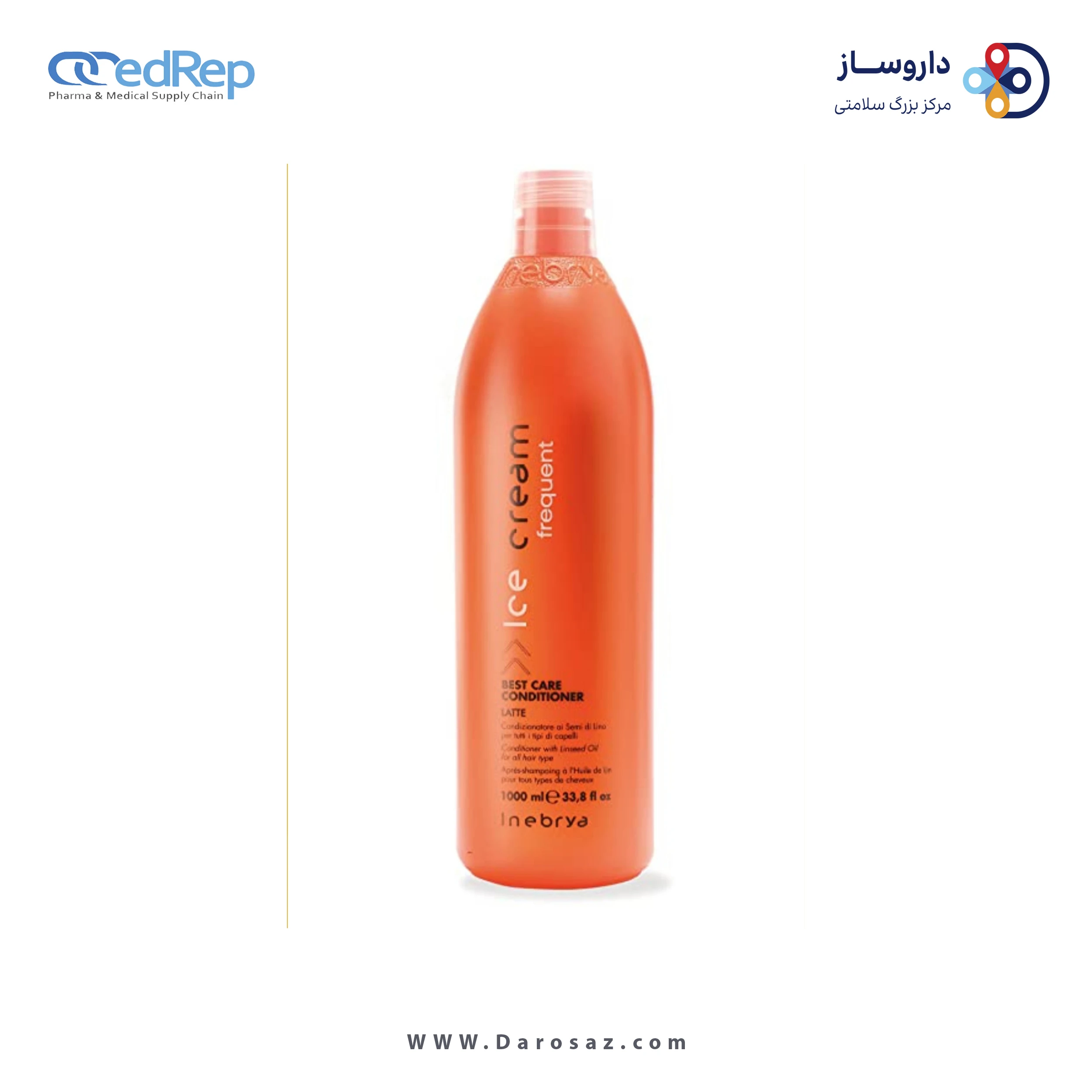 فراورده های حالت دهنده ،نرم کننده وتثبیت کننده آرایش مو (کرمها ، لوسیونها وروغنها) INEBRYA Hair Cream Best Care Conditioner