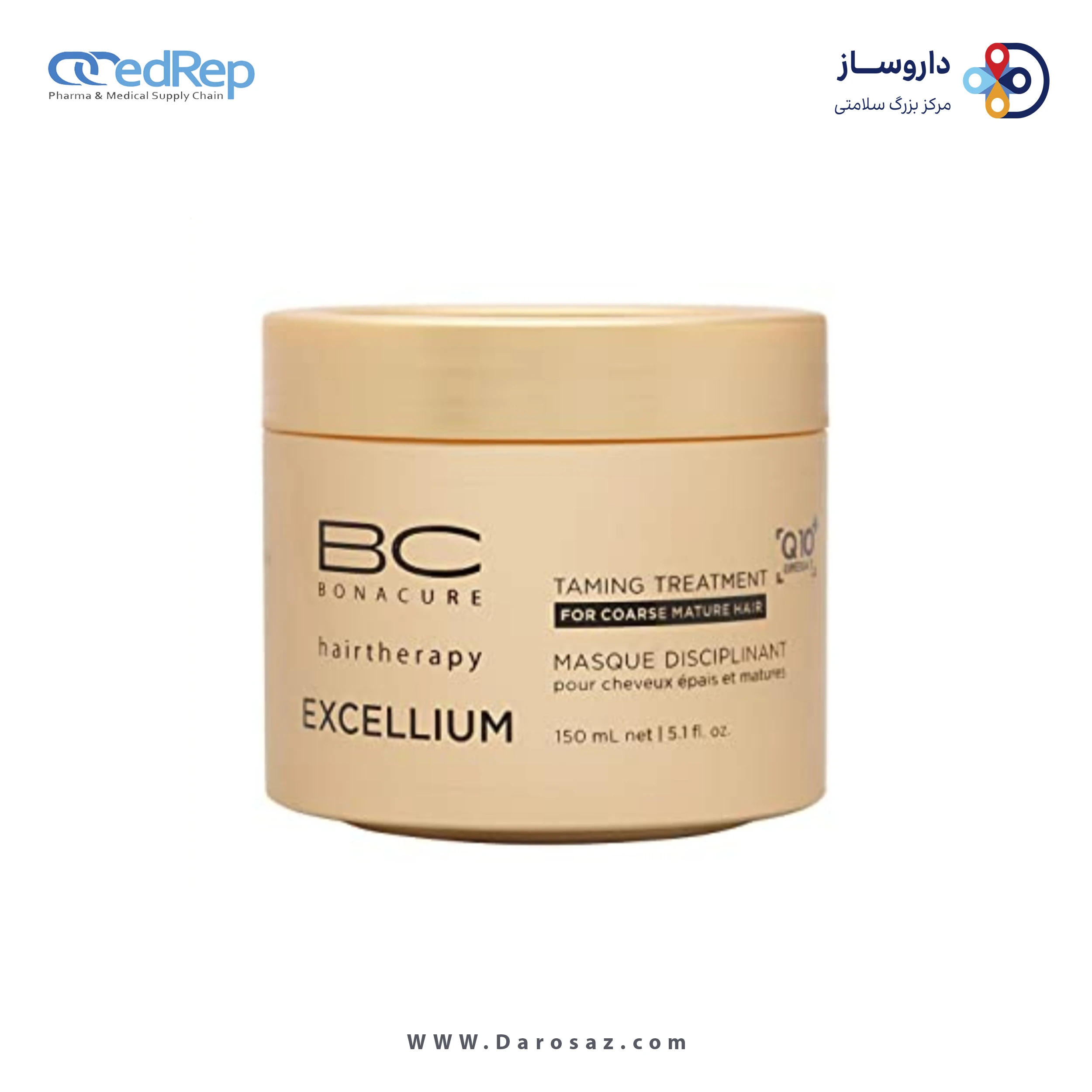 فراورده های حالت دهنده ،نرم کننده وتثبیت کننده آرایش مو (کرمها ، لوسیونها وروغنها) BC BONACURE HAIRTHERAPY EXCELLIUM TAMING TREATMENT for course mature hair _