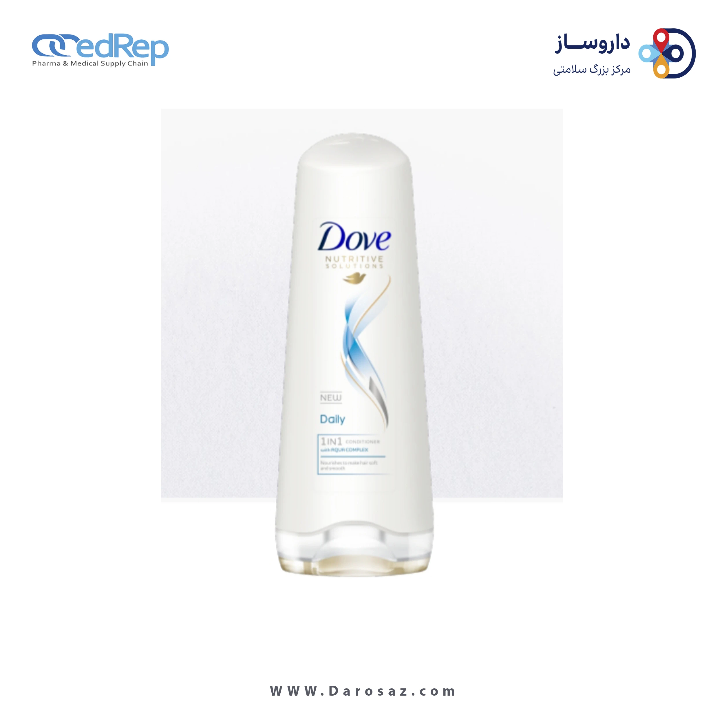 فراورده های حالت دهنده ،نرم کننده وتثبیت کننده آرایش مو (کرمها ، لوسیونها وروغنها) DOVE Daily 1 In 1 Hair Conditioner 200ml Package2