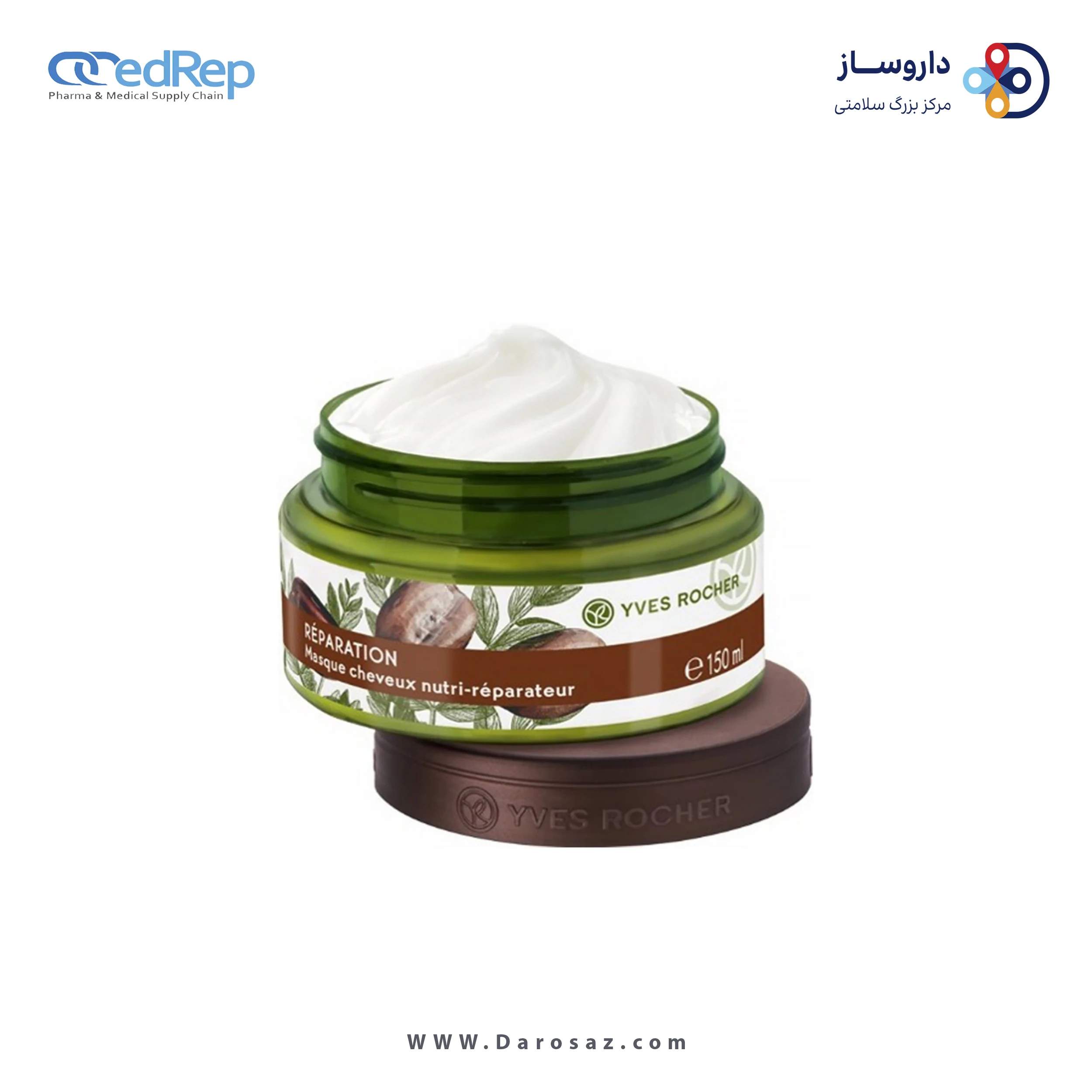 فراورده های حالت دهنده ،نرم کننده وتثبیت کننده آرایش مو (کرمها ، لوسیونها وروغنها) YVES ROCHER Nutri Repair Mask PACKAGE 3