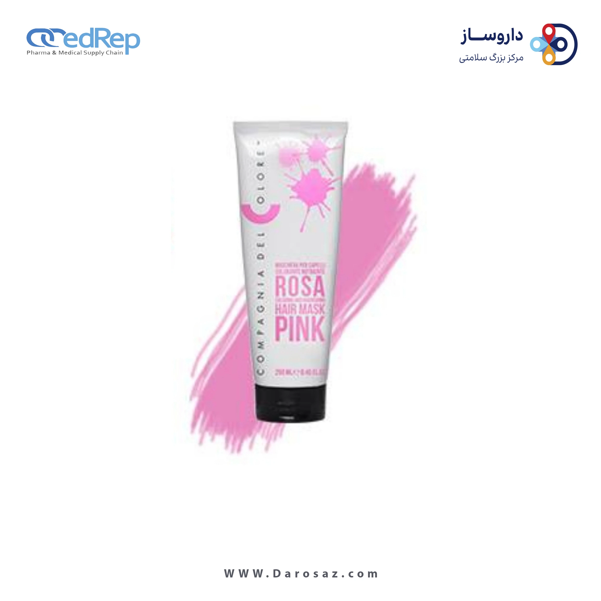 فراورده های حالت دهنده ،نرم کننده وتثبیت کننده آرایش مو (کرمها ، لوسیونها وروغنها) COMPAGNIA DEL COLORE nourishing color mask Pink