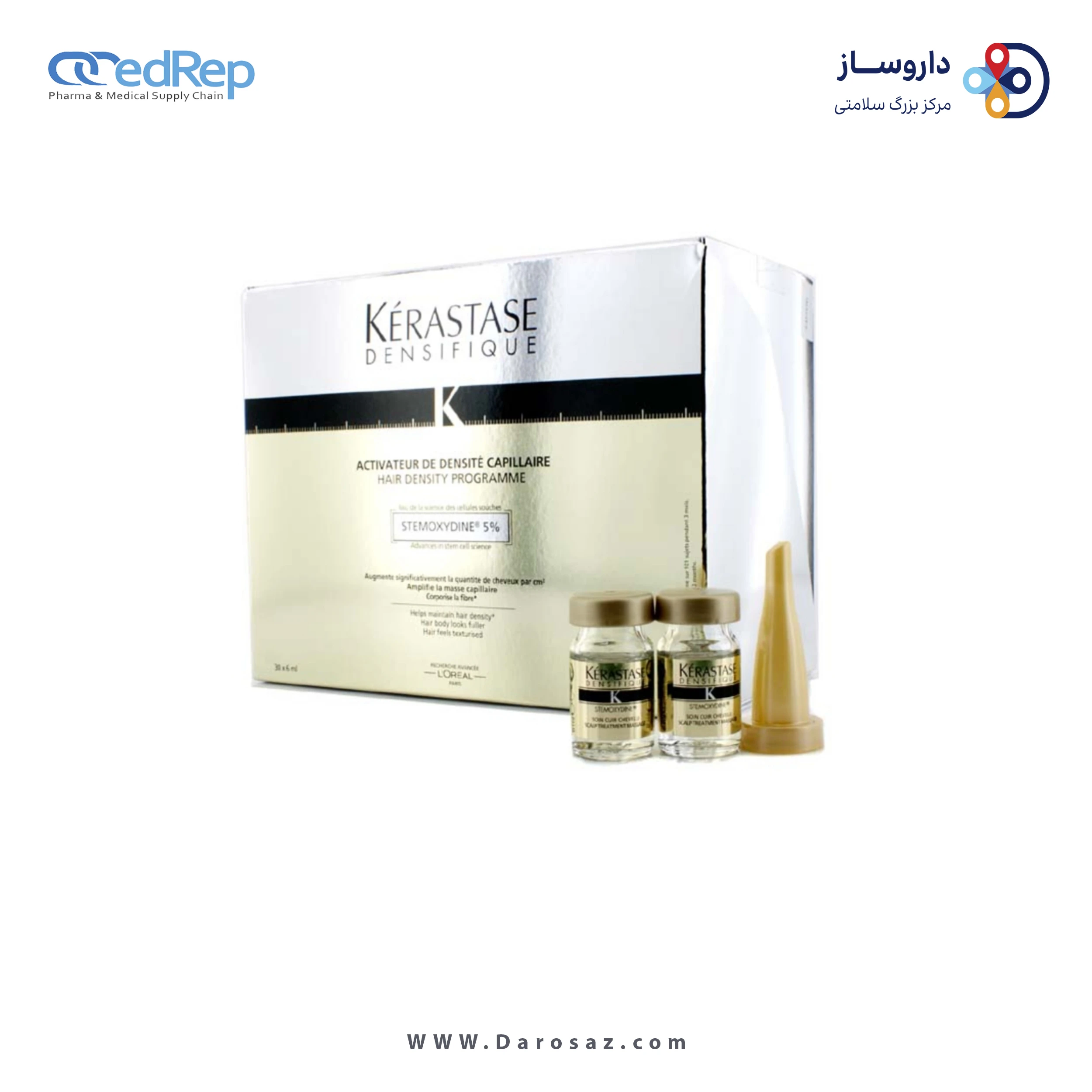 فراورده های حالت دهنده ،نرم کننده وتثبیت کننده آرایش مو (کرمها ، لوسیونها وروغنها) KERASTASE DENSIFIQUE HAIR DENSITY AND FULLNESS PROGRAMME